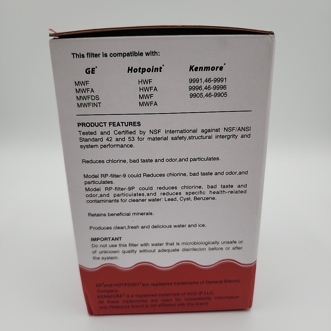 ⭐Redy Pure ⭐Water Filter rp-filter-9/9p GE, Hotpoint, Kenmore.