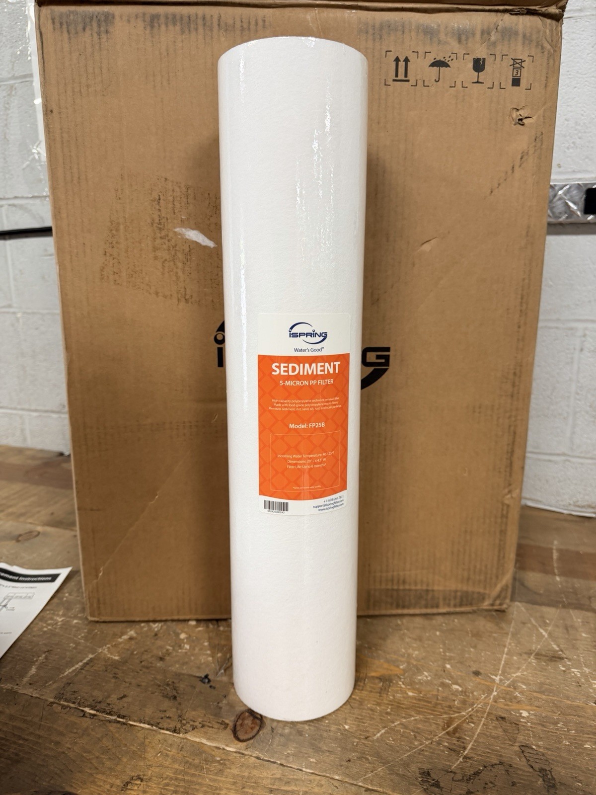 Ispring F3WGB32BM 4.5” X 20” 3-Stage Whole House Water Filter Set Replacement Pa