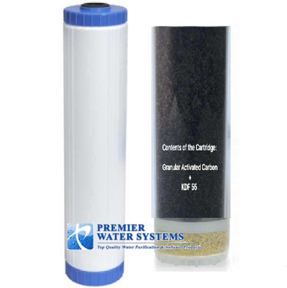 4.5″ x 20″ Big Blue Refillable Cartridge – GAC Carbon + KDF 55 Chlorine Filter