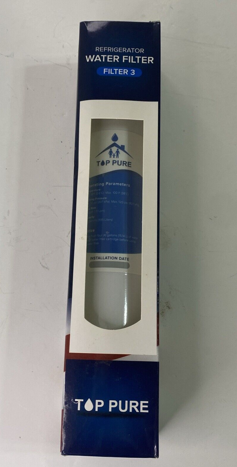 TOP PURE REFRIGERATOR WATER FILTER #3 NEW & SEALED Kenmore compatible 300 Gal.