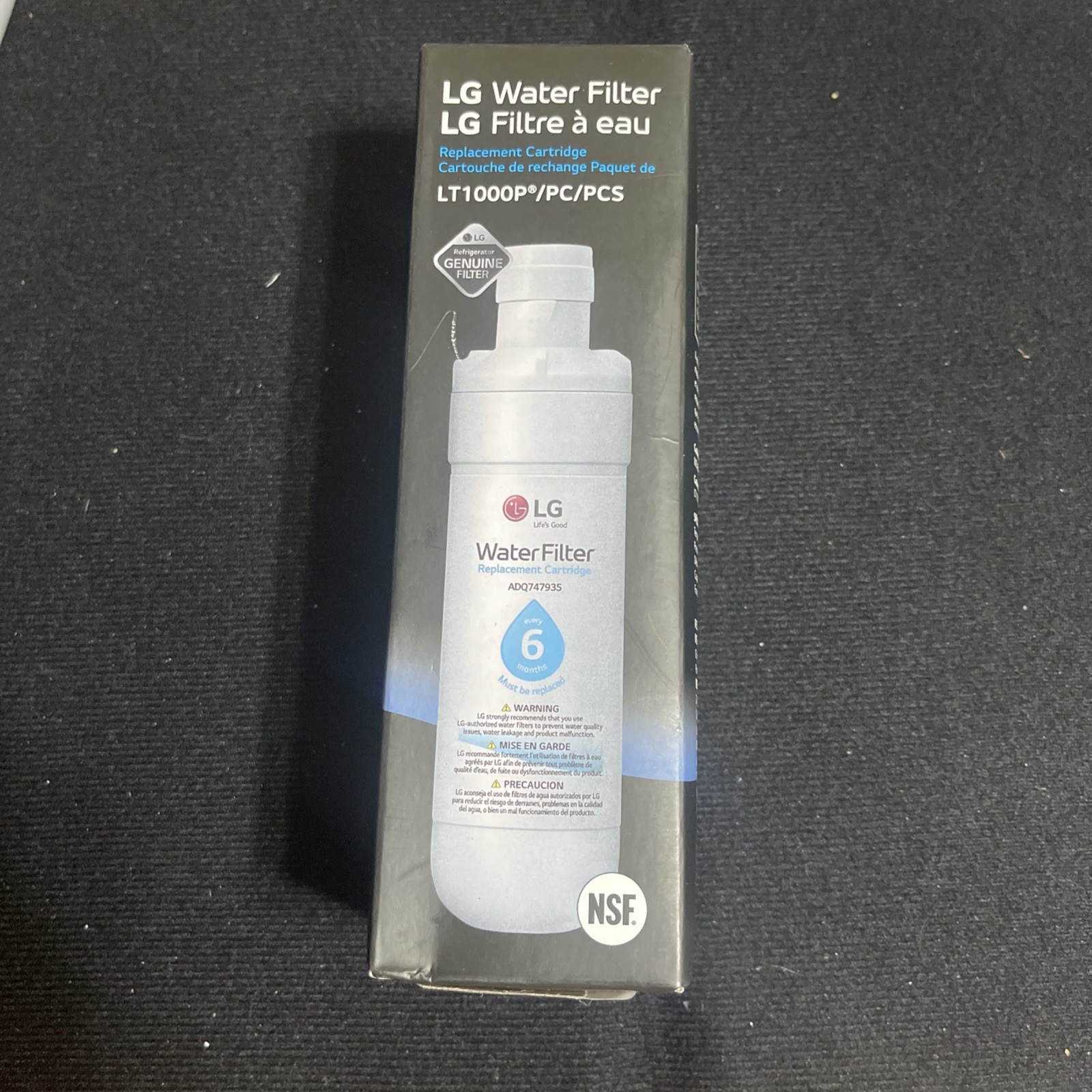LG Water Filter Replacement Cartridge (LT1000P/PC/PCS) New SEALED