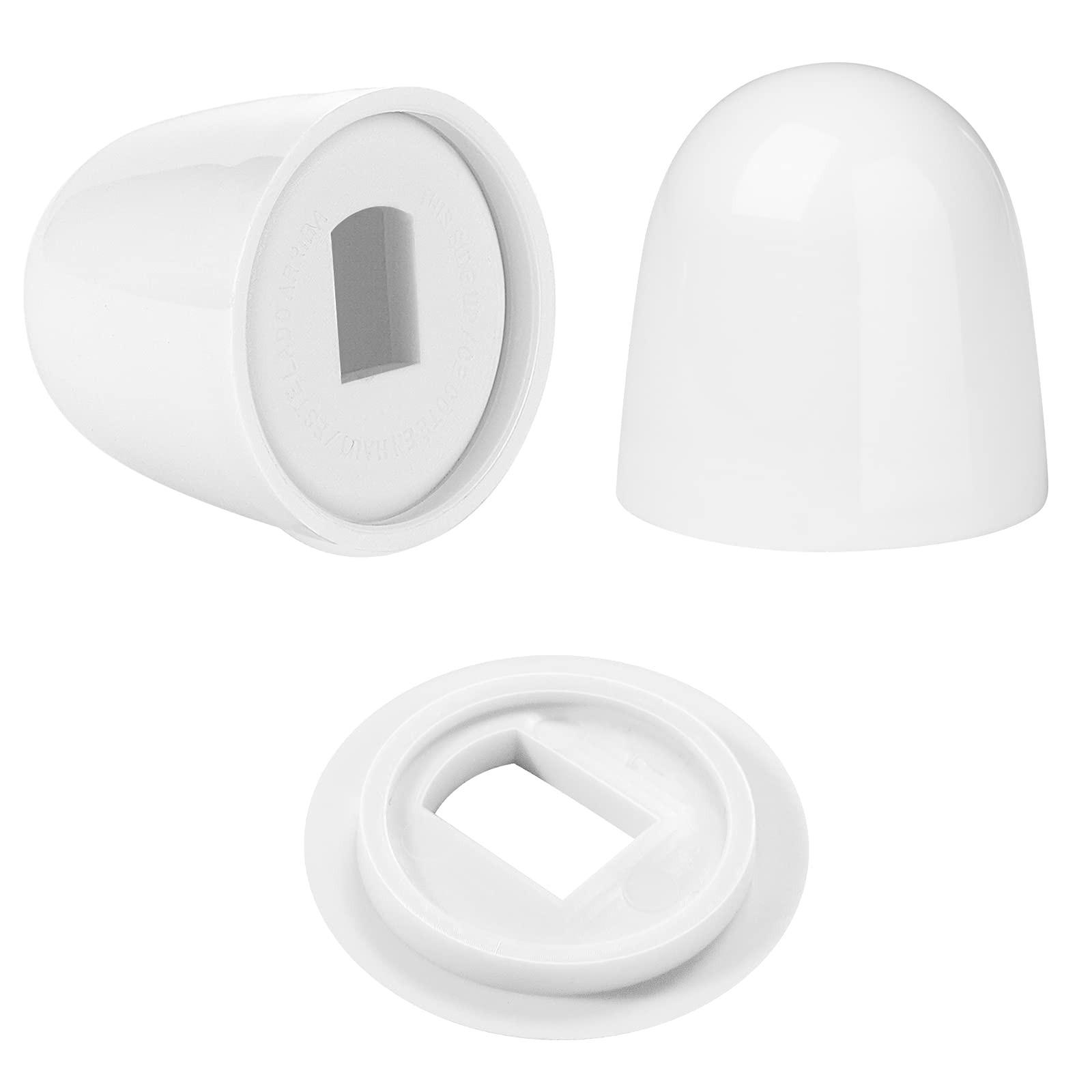 4 Packs White Toilet Bolt Caps Toilet Seat Floor Bolts Caps Universal Floor B…