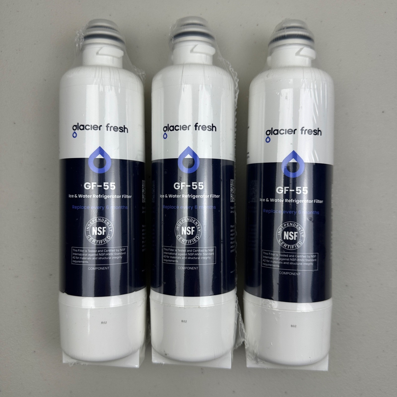 3 PACK GLACIER FRESH for Bosch 11025825 Ultra Clarity Pro Water Filter GF-55