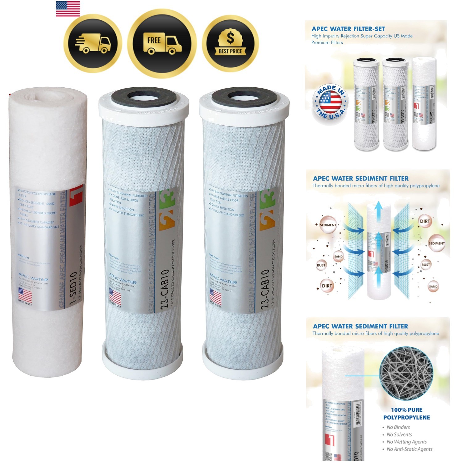 Systems ULTIMATE Series Made Stage 1, 2 & 3 Replacement For Undersink System