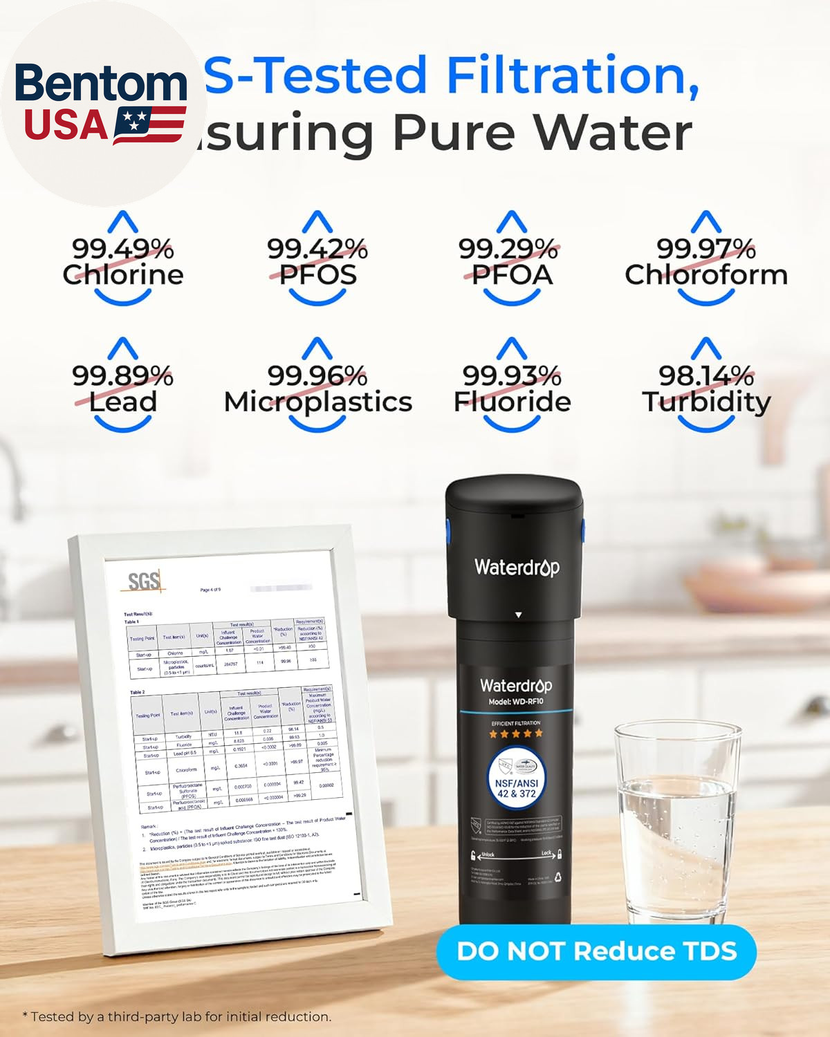 10UA under Sink Water Filter System, Reduces PFAS, PFOA/PFOS, Lead, Chlorine, Ba