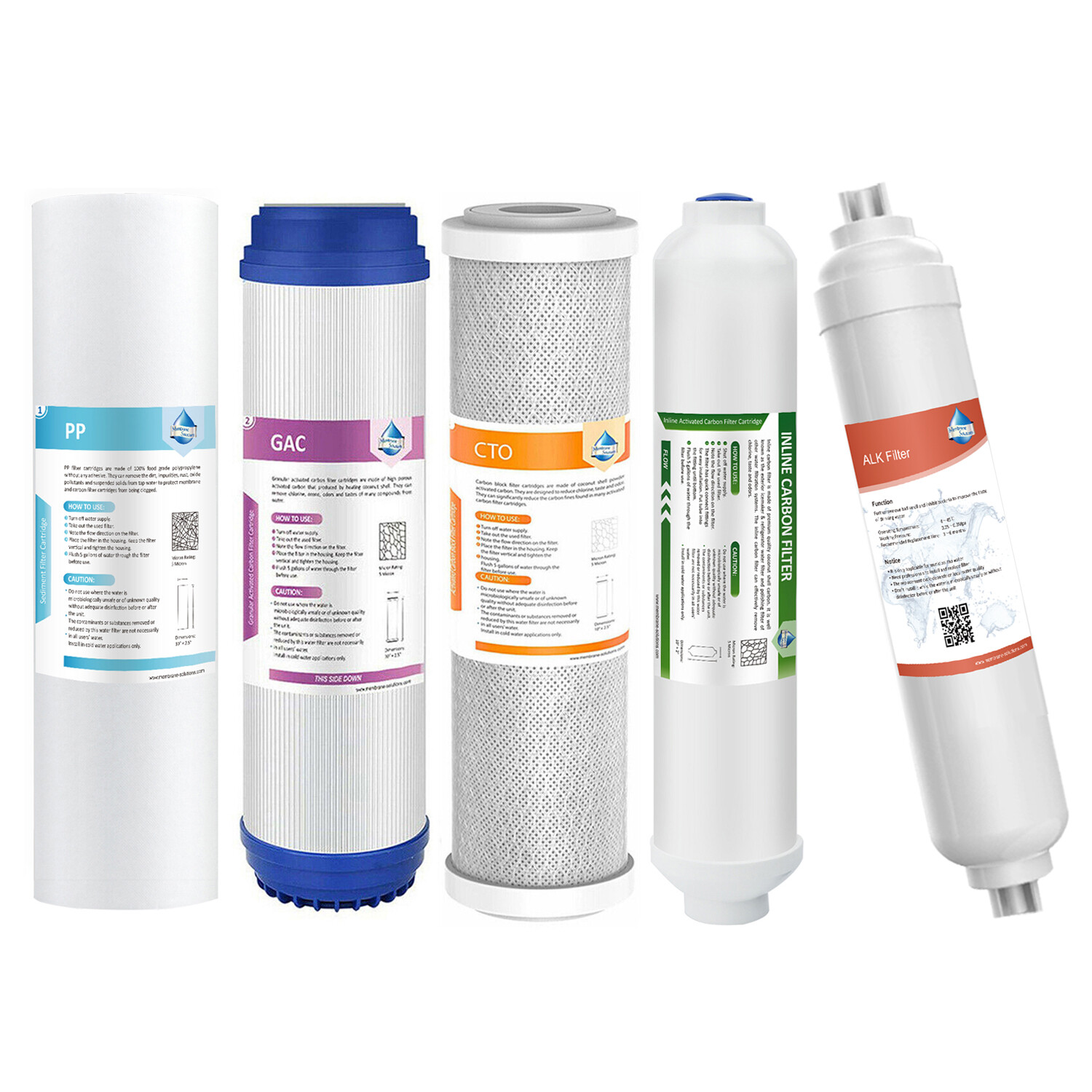 2/3/5/6 Stage RO Reverse Osmosis Water Filter 10×2.5″ Cartridges Set Whole House