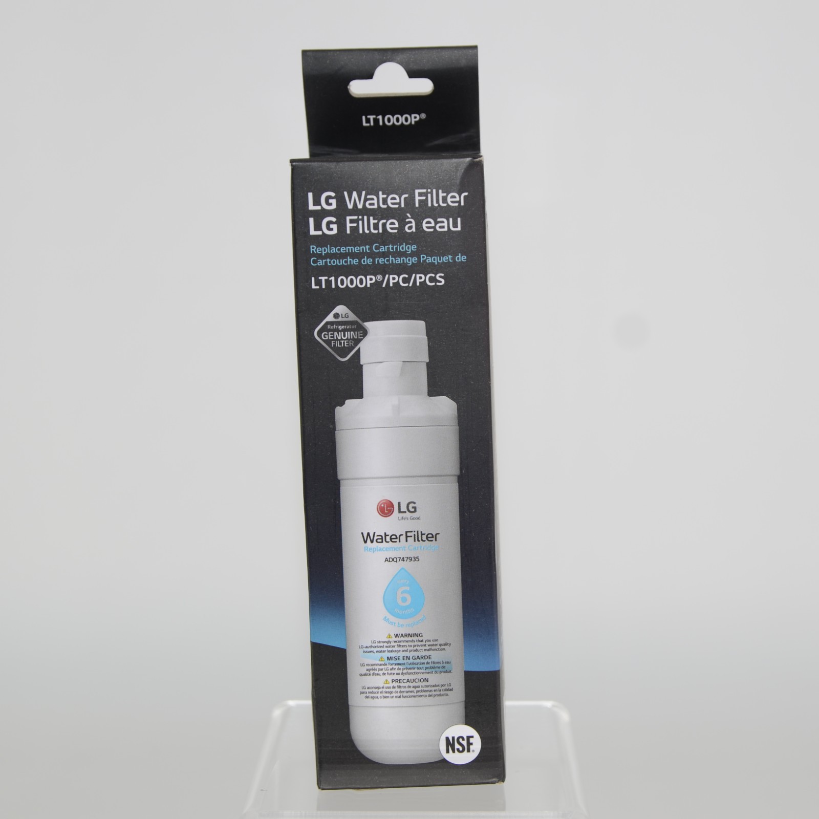 LG Genuine Water Filter Replacement Cartridge LT1000P/PC/PCS New Sealed