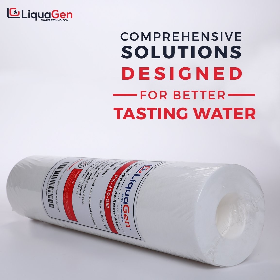 LiquaGen Sediment Carbon Filter Set 5 Micron RO Replacement 2 Pack – Universal