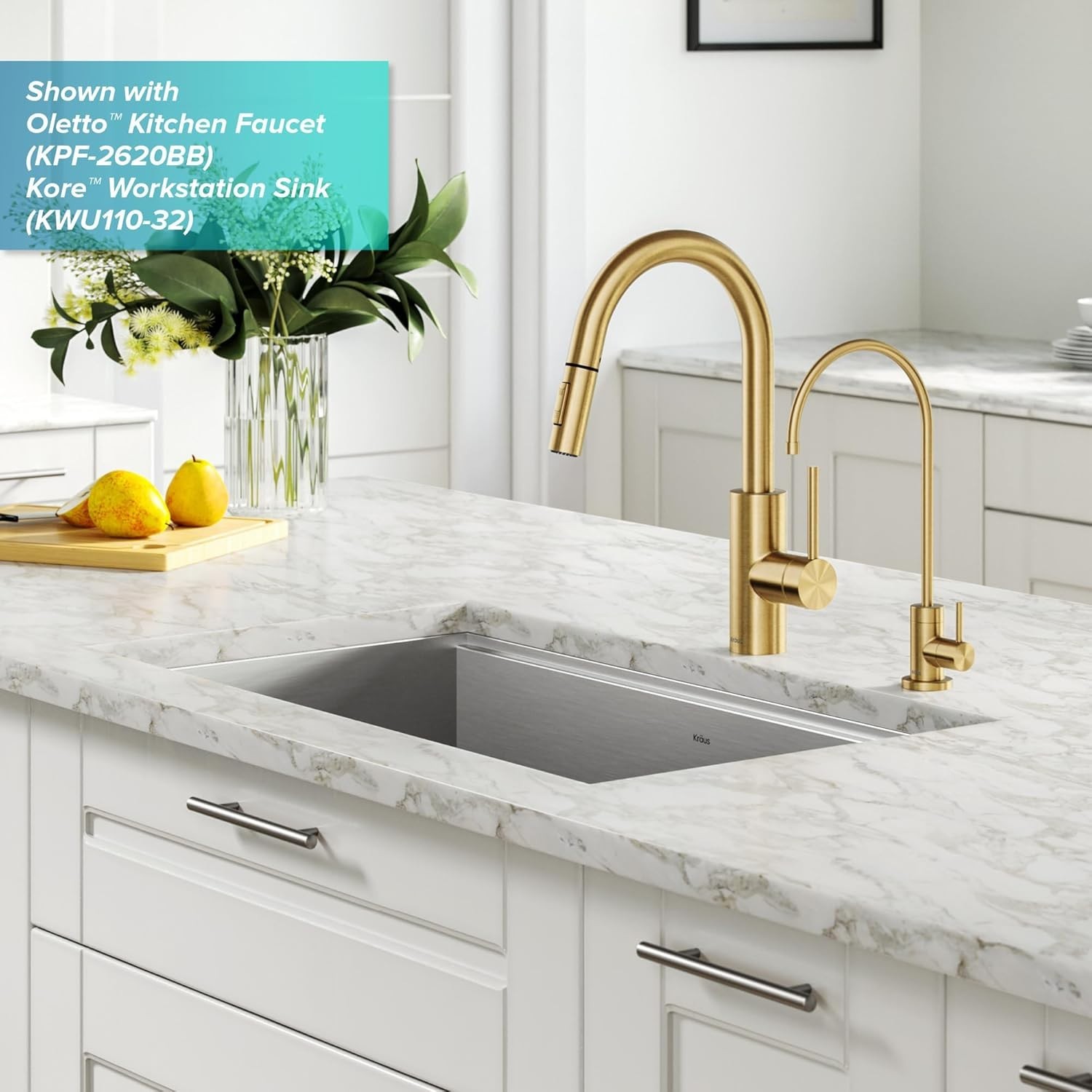 Sleek Brushed Brass Filter Faucet – Rust-Resistant Design
