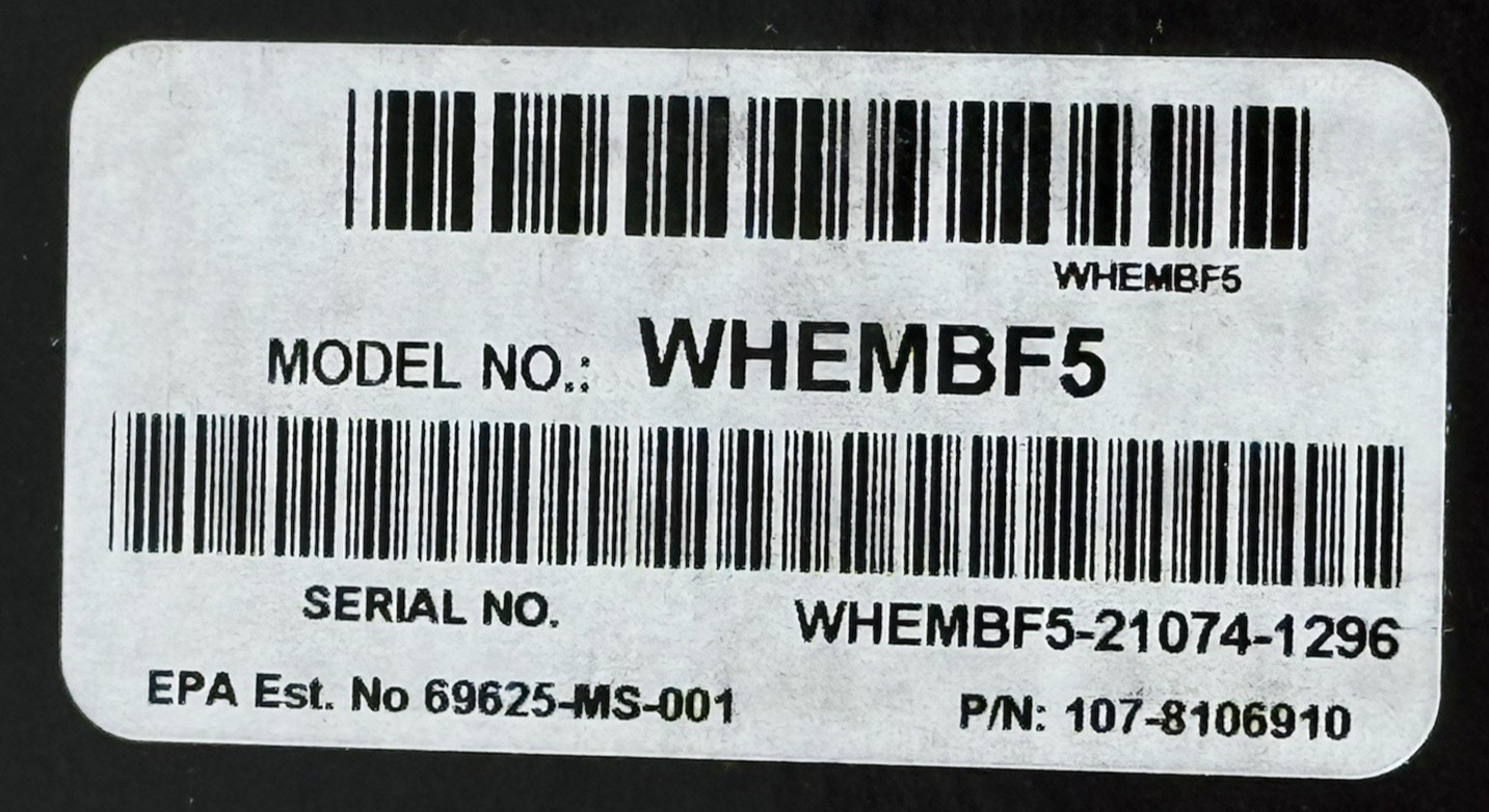 Whirlpool WHEMBF5 Under Sink Water Purifier System Filters for WHEMB40 WHAMBS5
