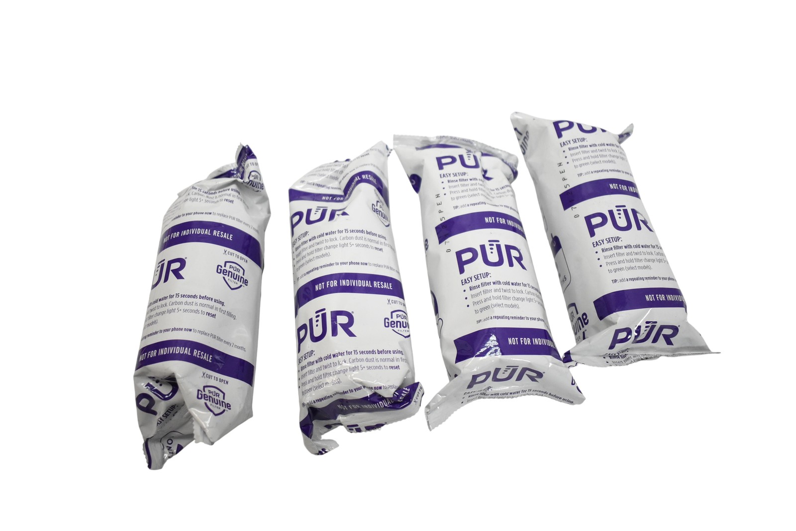 PUR Water Pitcher Filter Replacement Brita Maxtra+ 4 Pack White Carbon Filters