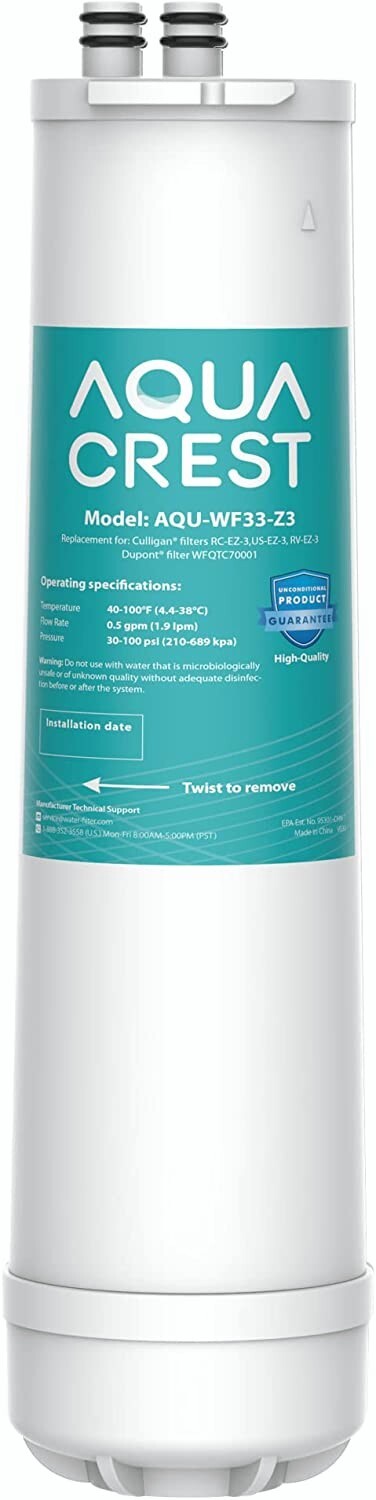 AQUA CREST RC 3 EZ-Change Premium Under Sink Water Filter, Fits for Culligan(1)
