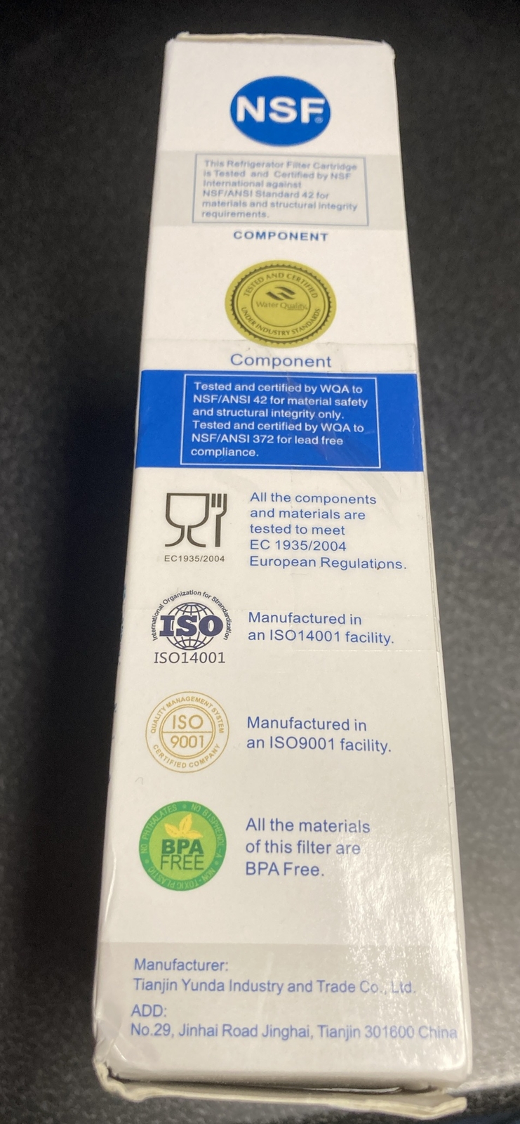 Fit For LG LT700P ADQ36006101 RWF1200A Water Filter Air Filter 3 Pack Open Box