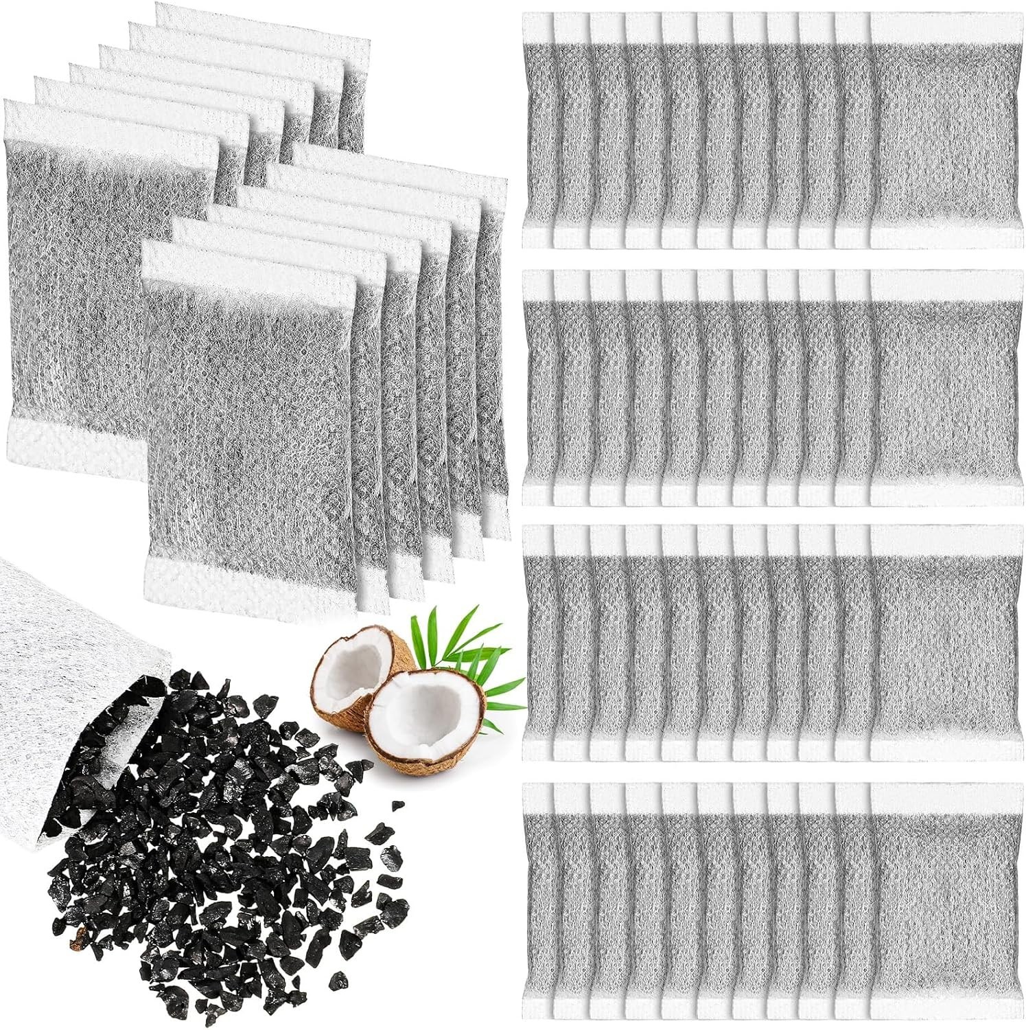 100 Pcs Activated Charcoal Water Filter Coconut Shell Distiller Filters Activate