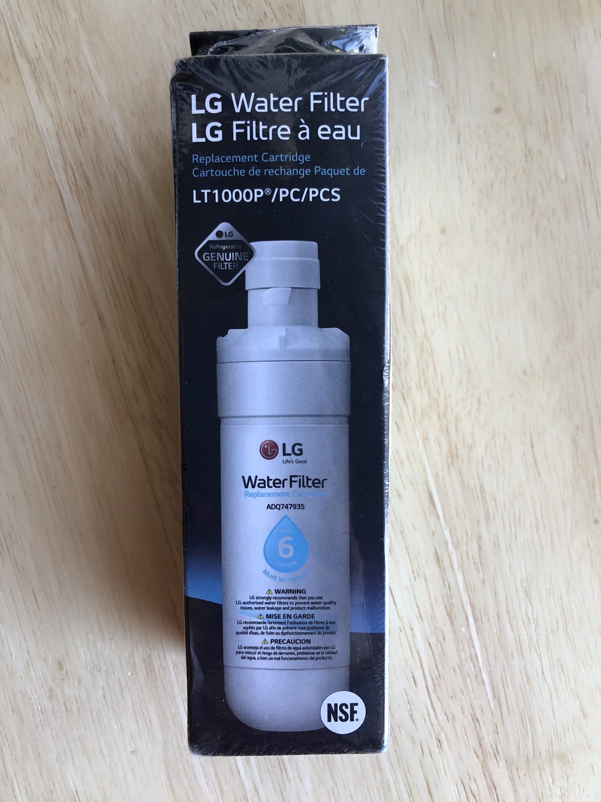 LG water Filter replacement Cartridge LT1000P/PC/PCS New Sealed ADQ747935