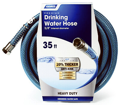 Camco 22843 Premium Drinking Water Hose, 5/8 In. x 35 Ft. – Quantity 1