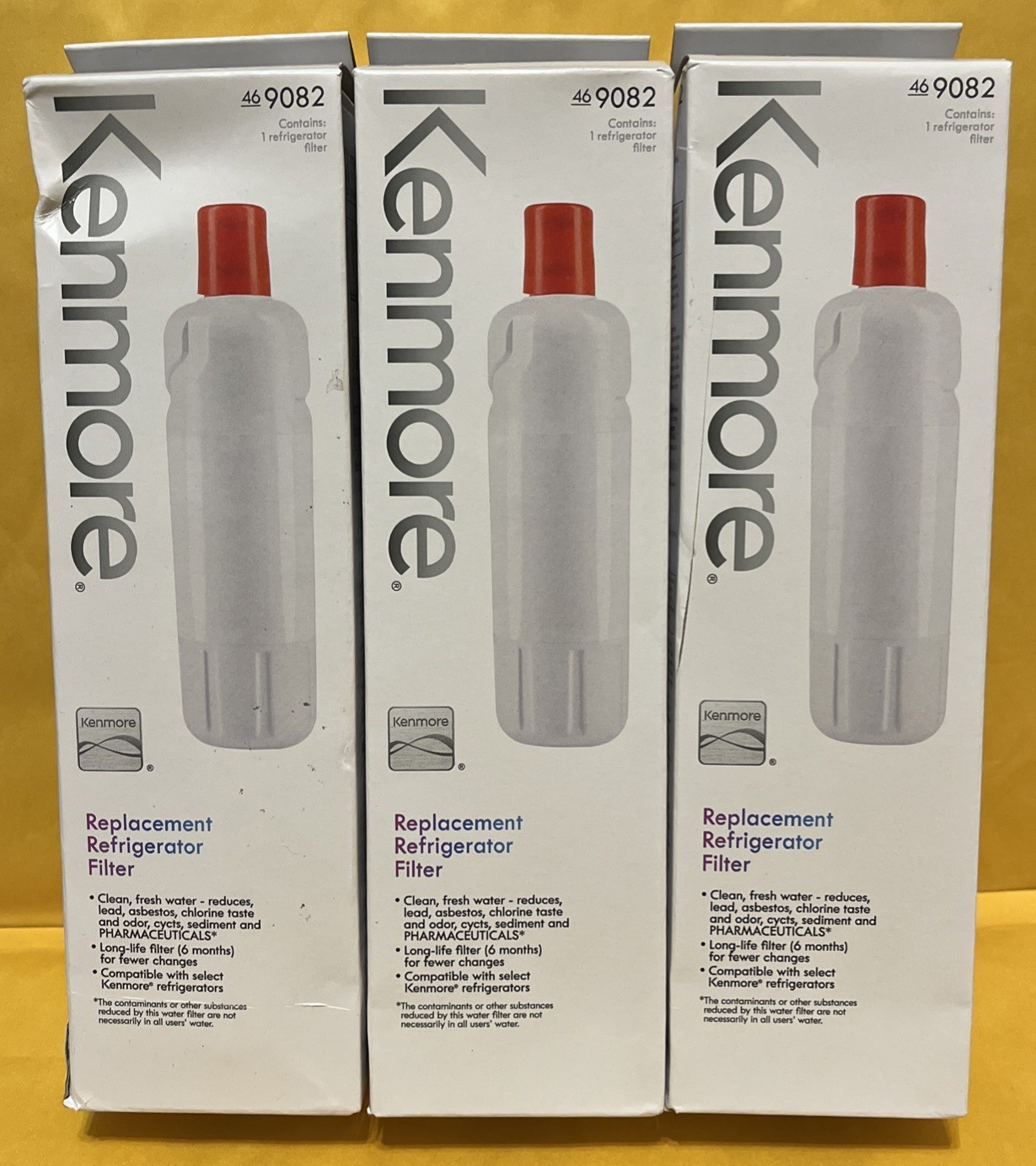 3 Pack Kenmore 9082 469082 Refrigerator Water Filter New Sealed 46-9082
