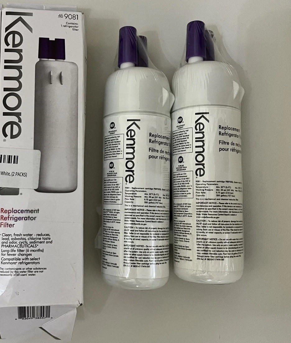 3 Kenmore Refrigerator Replacements, 9930, 9081 Water Filter, (3 PACKS)