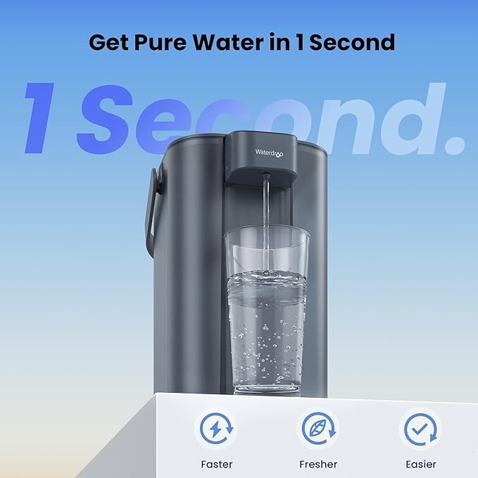 Waterdrop Electric Water Filter Pitcher, Dispenser,200-Gallon,15-Cup