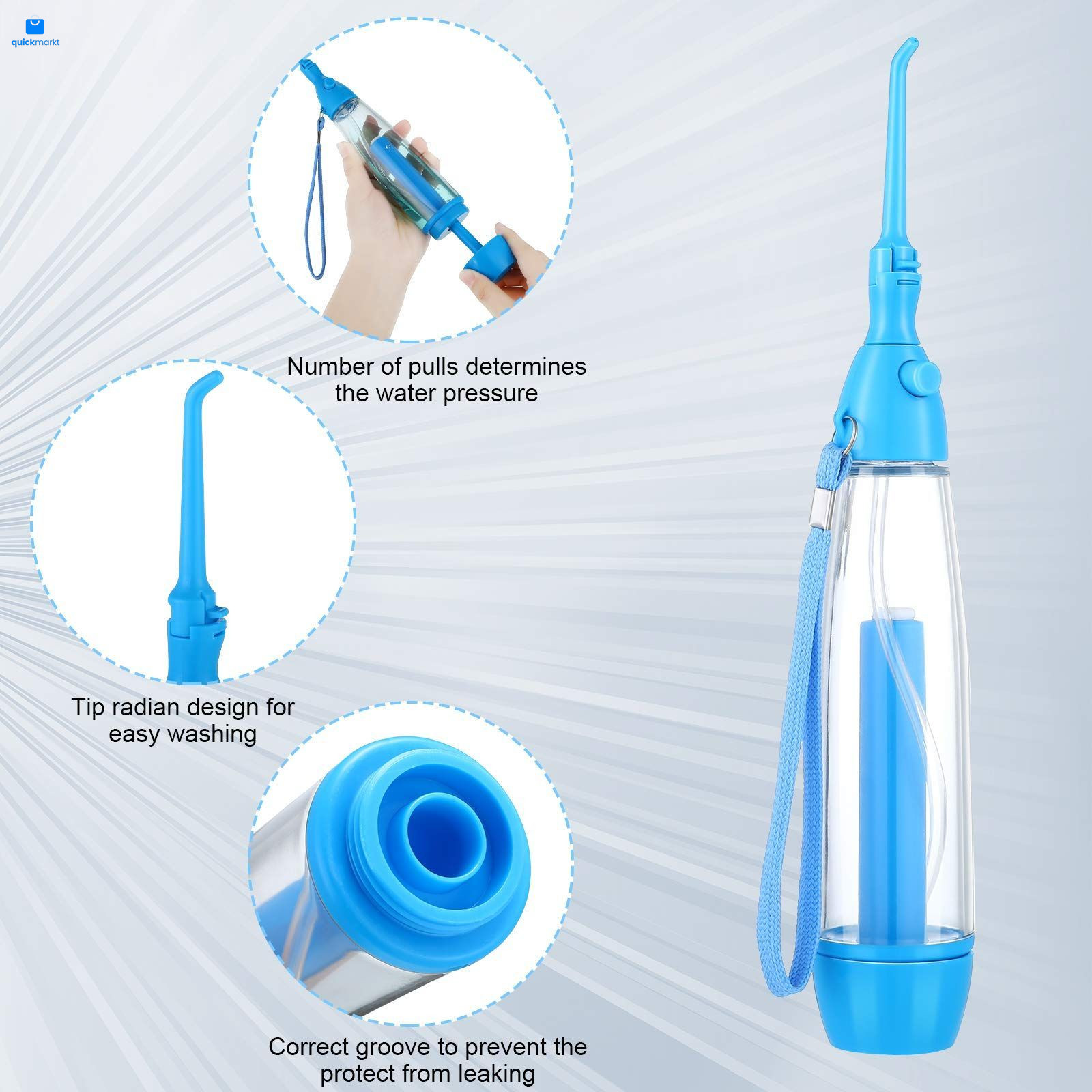 Water Dental Flosser for Teeth Oral Irrigator 1 Count (Pack of 1), Blue