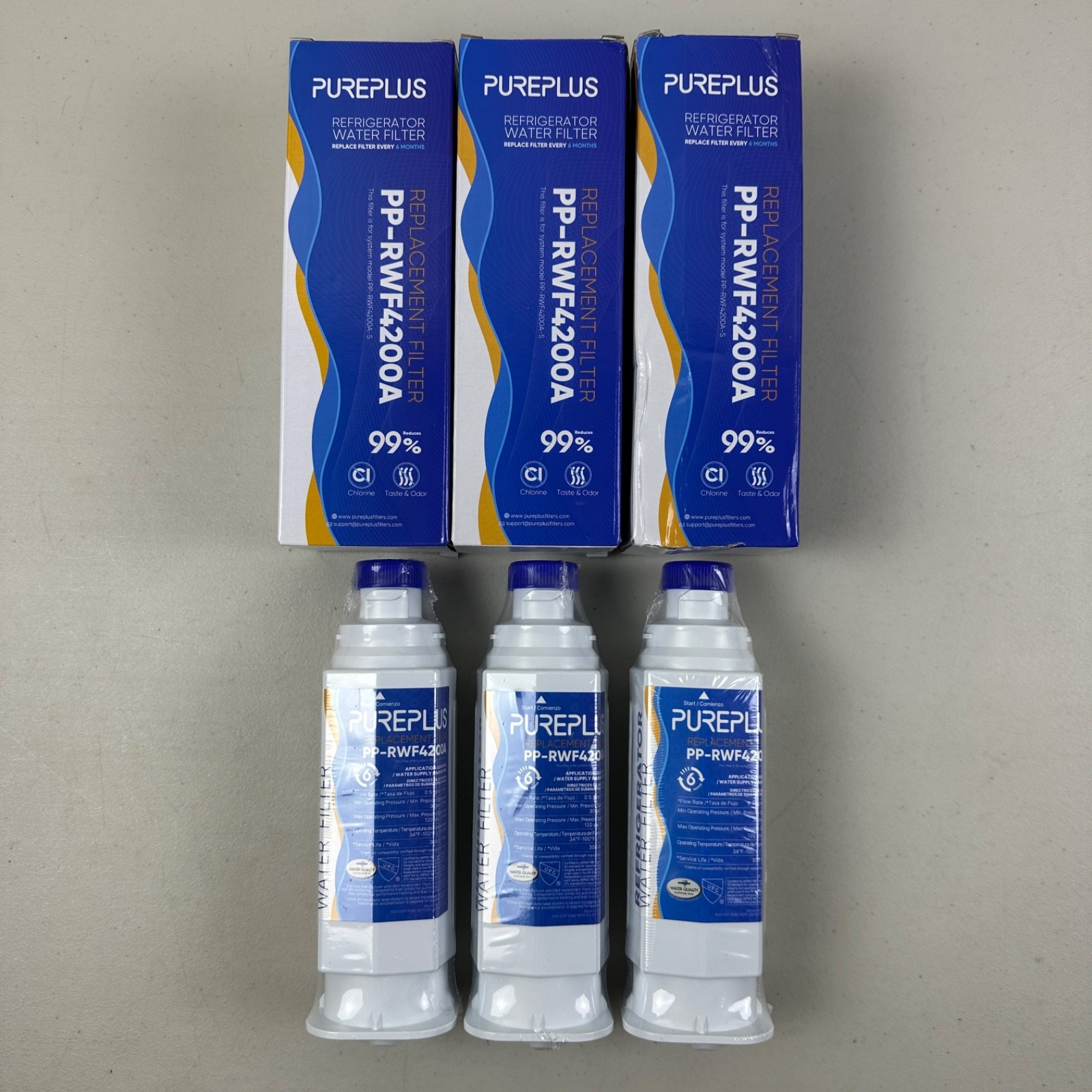 3 PACK PUREPLUS DA97-17376B Replacement for Samsung HAF-QIN DA97-08006C RWF4200A