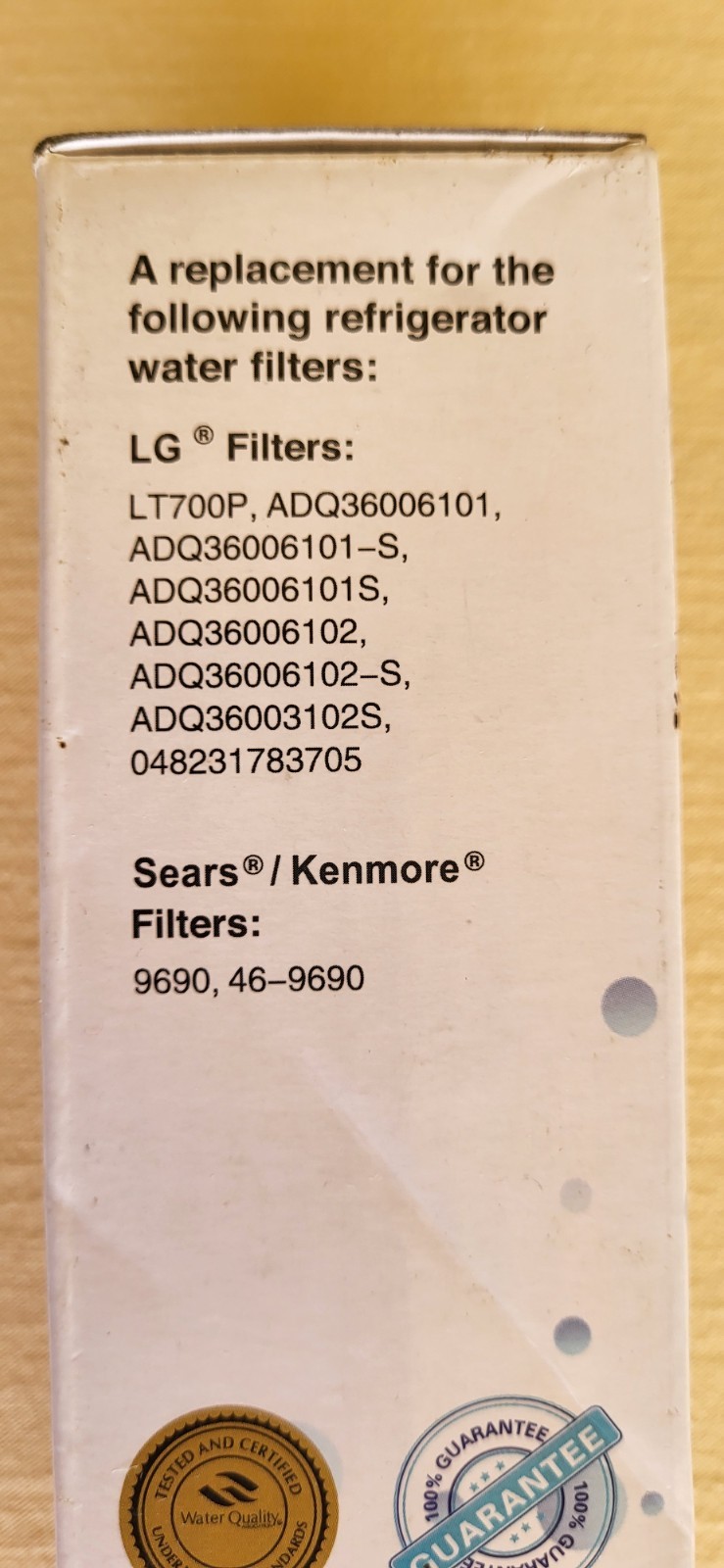 LG & KENMORE NEW refrigerator filters (2 water & 2 air) FREE SHIPPING
