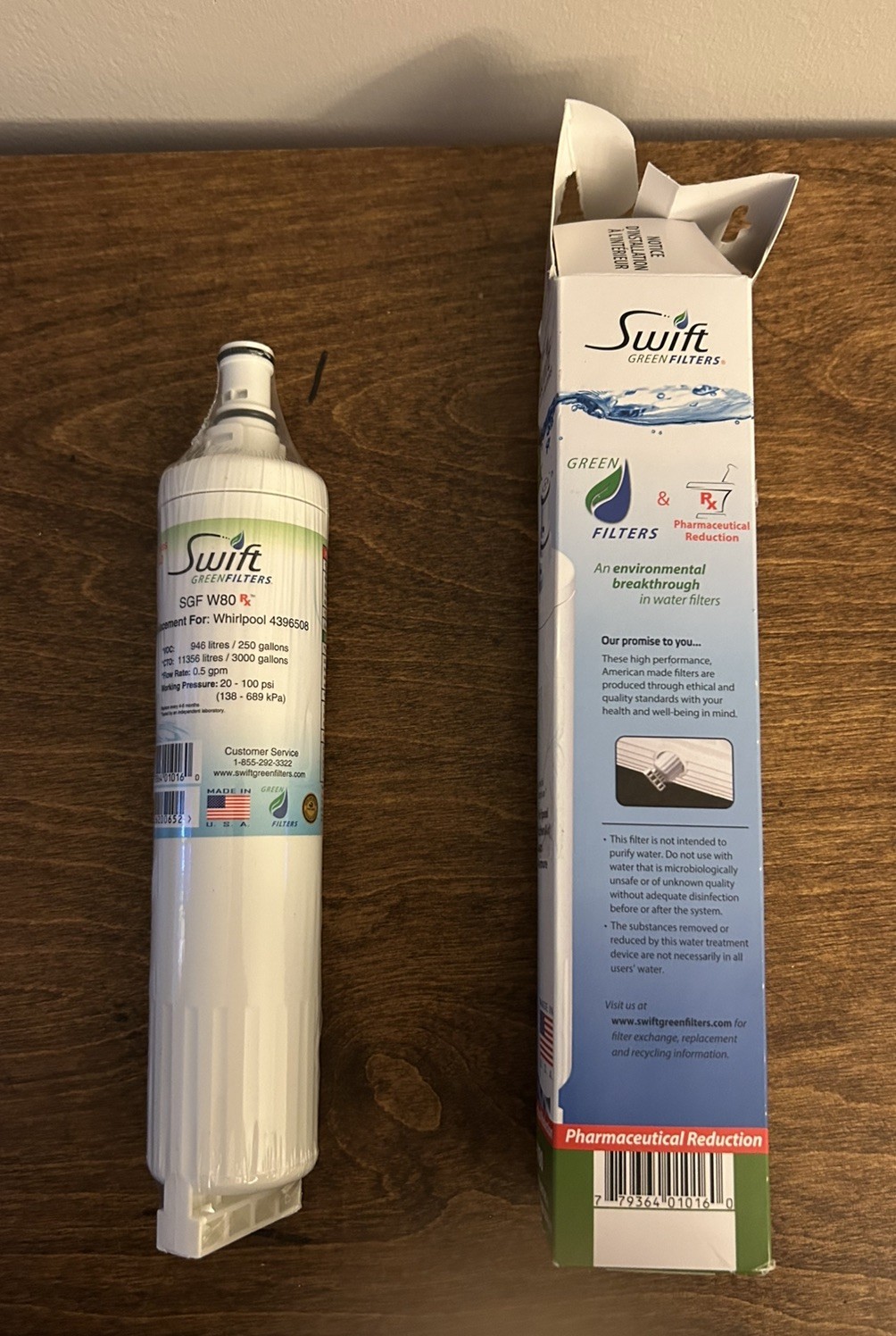 Swift Green Filter SGF-W80 Refrigerator Water Filter #4396508