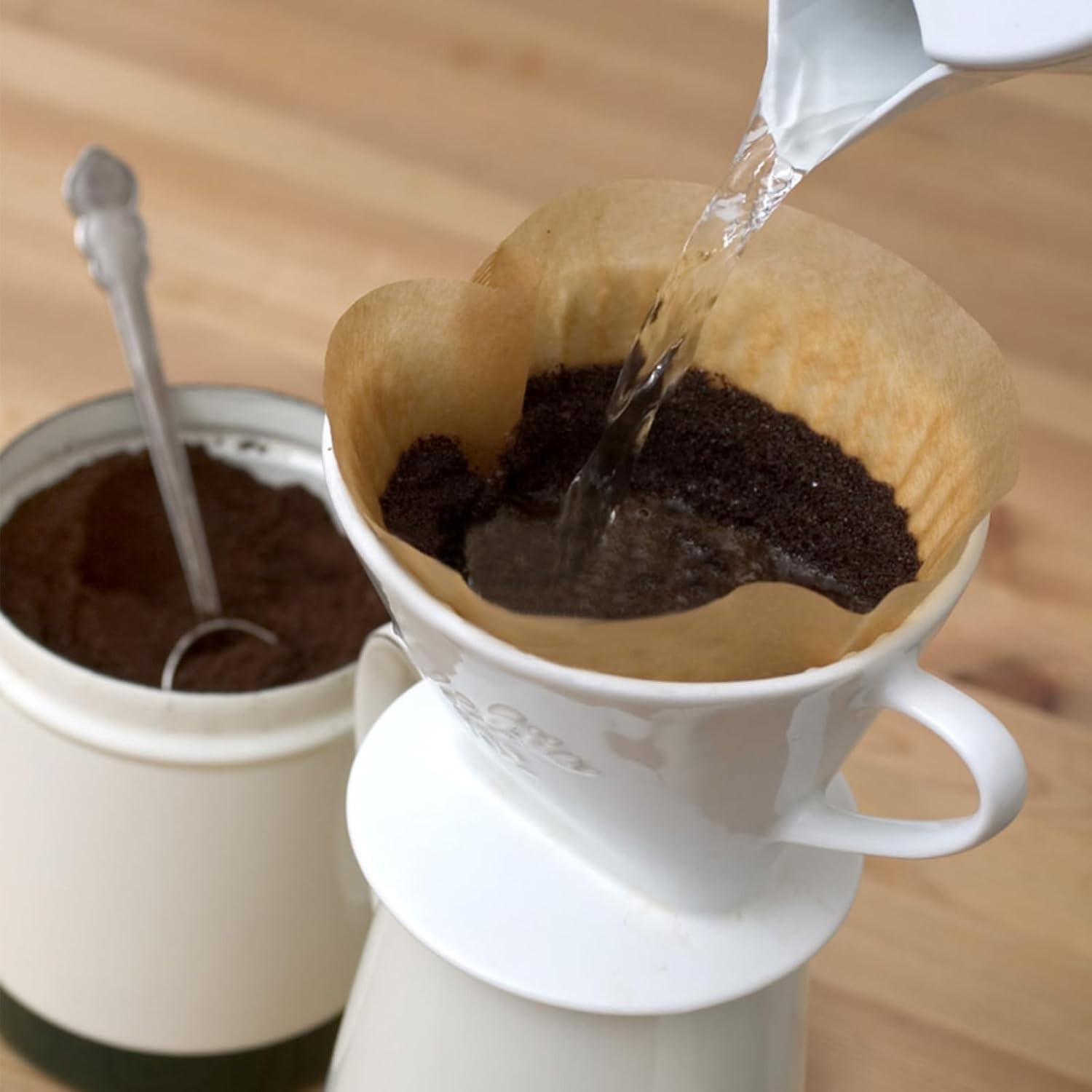 200 Count Coffee Filter #2, 2 Filters Cone Unbleached Disposable…