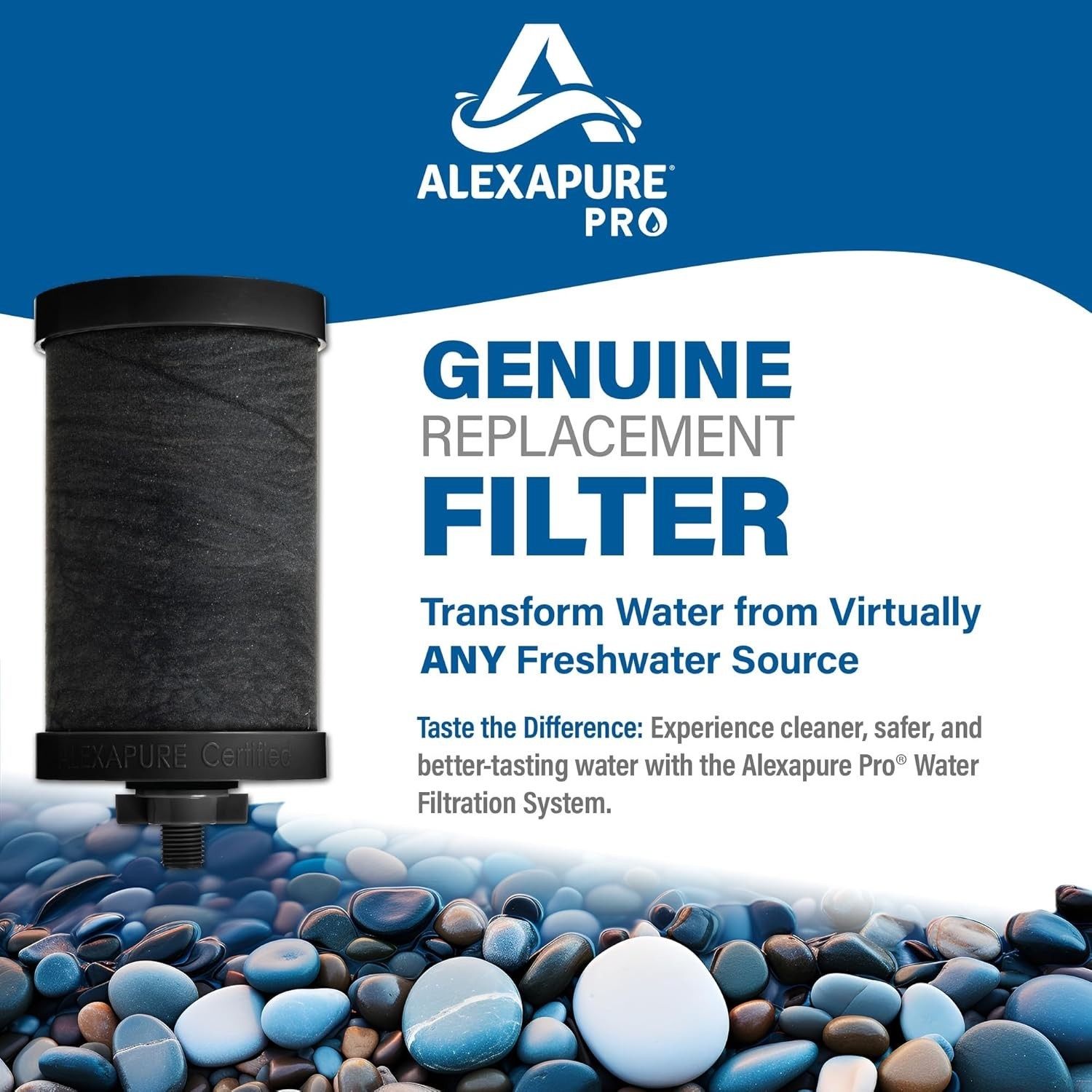 Alexapure Pro Advanced Certified Replacement Filter Water Purification Cartridge