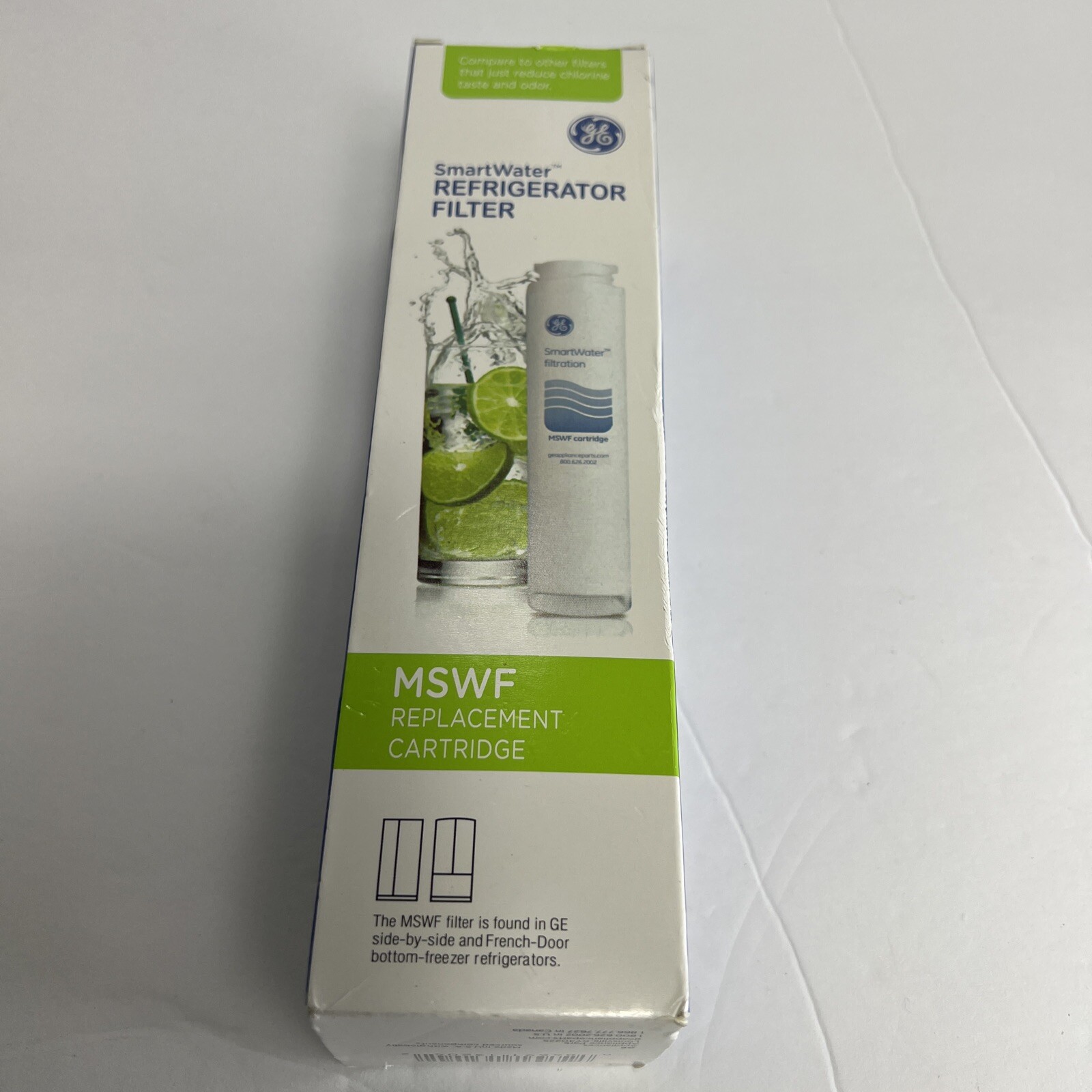 GE SmartWater MSWF Refrigerator Replacement Filter GE Side-by-Side French Door