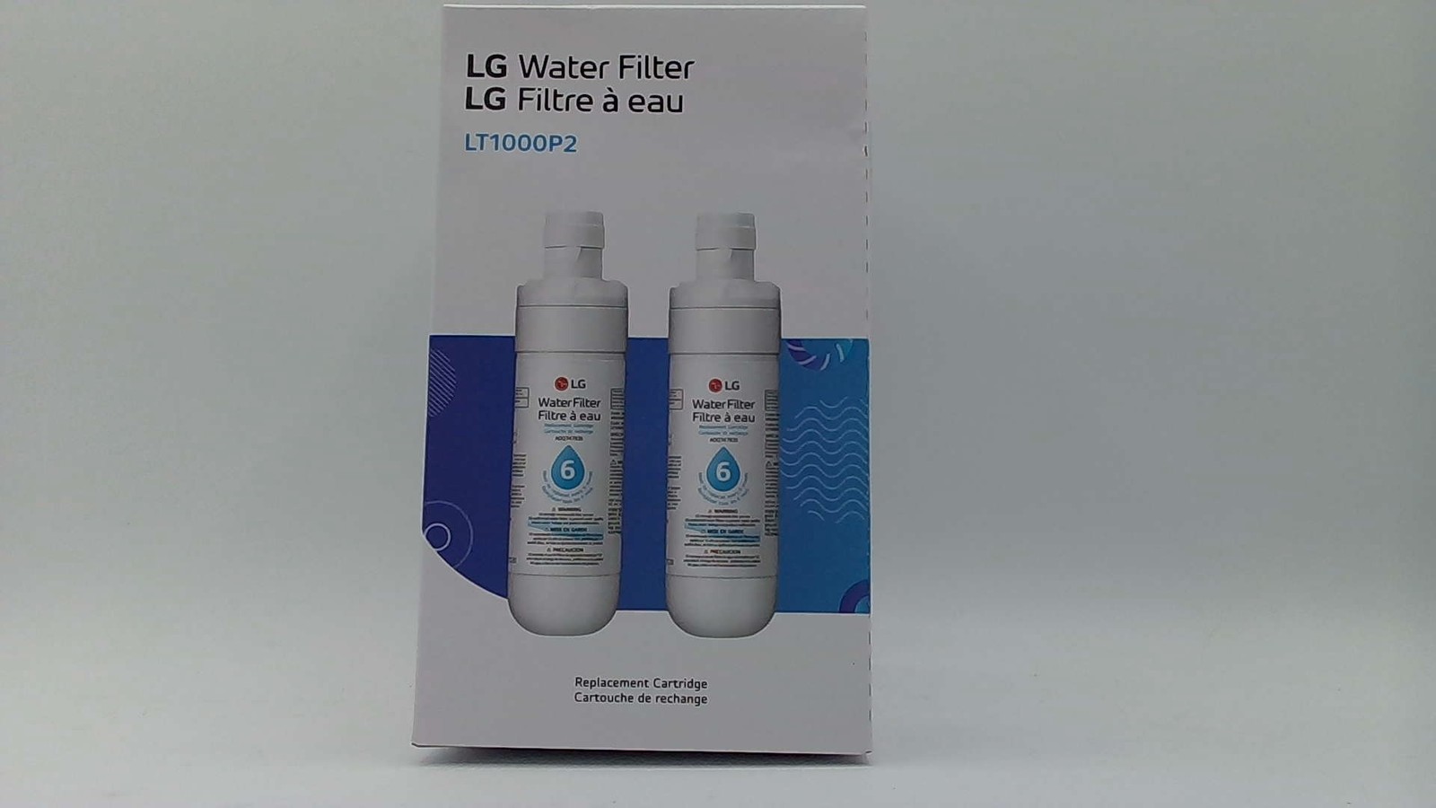 LG Refrigerator Water Filter LT1000P2 Replacement Cartridge White