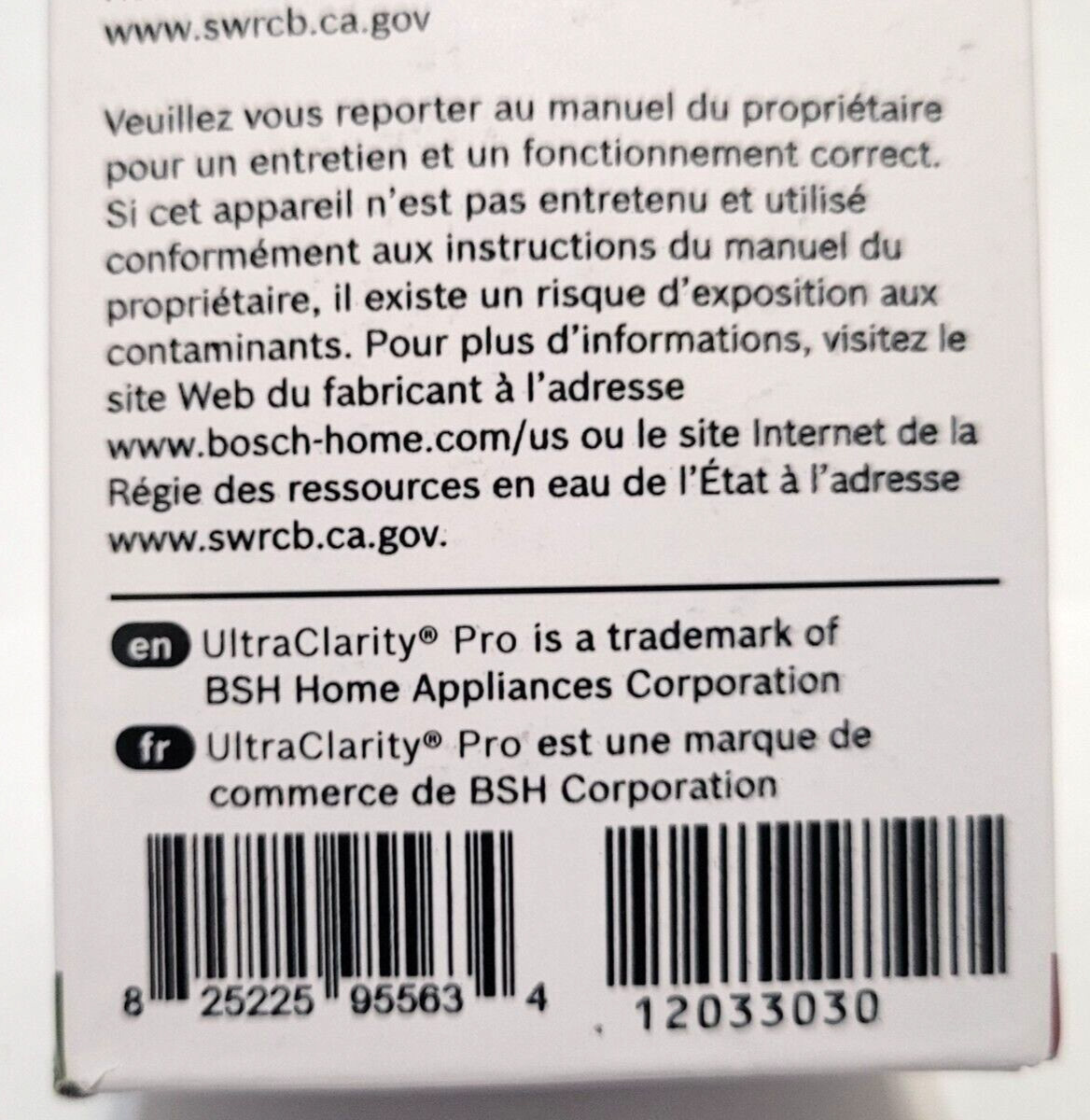 New Sealed, Bosch UltraClarity Pro Water Filter BORPLFTR50 / 12033030