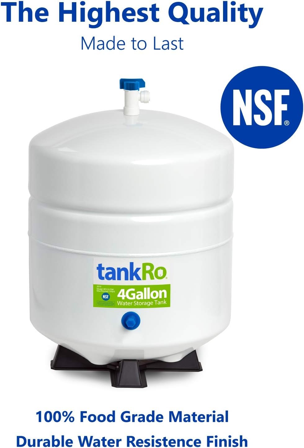 tankRo RO132-TNK RO Water Filtration System Expansion Tank 4 Gallon Capacity