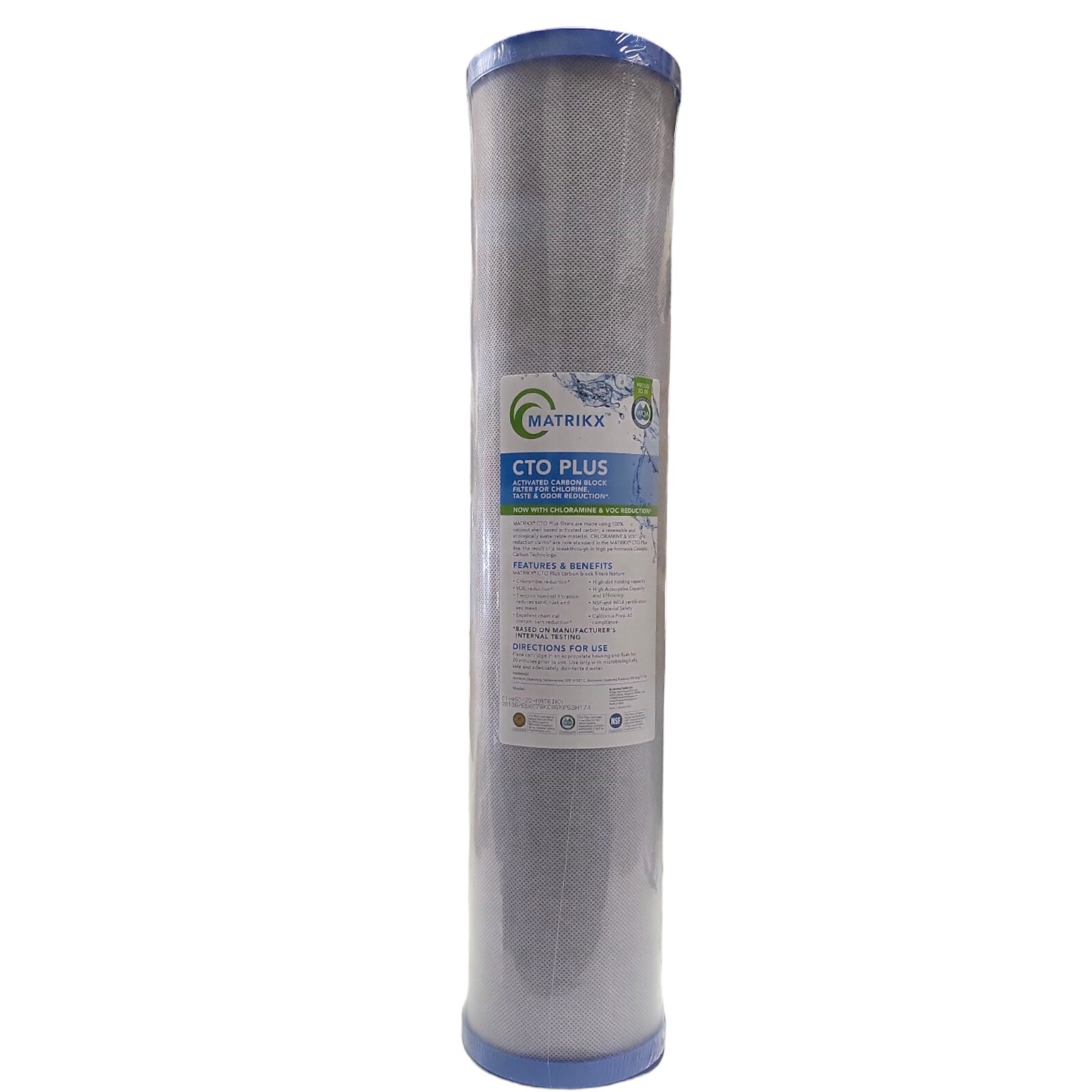 Matrikx 01-450-20-MATRIKX CTO Plus 1 Micron 4.5″x20″ Chlorine- Chloramine- VOC
