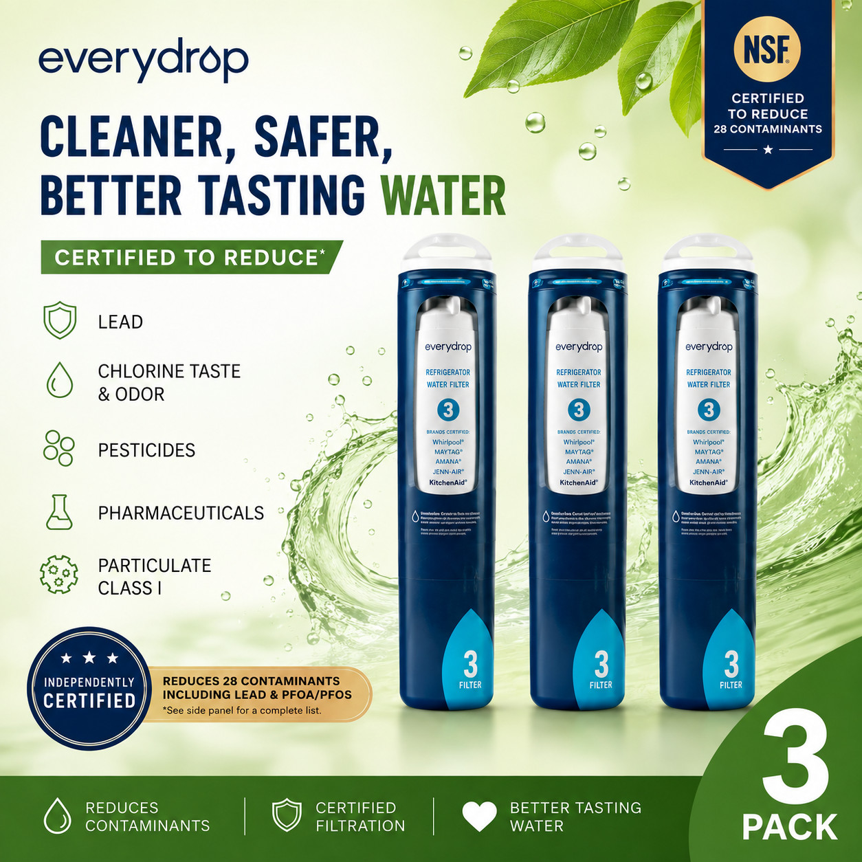 NEW 3-Pack EDR3²RXD1 Ice and Water Refrigerator Filter 3 US ship
