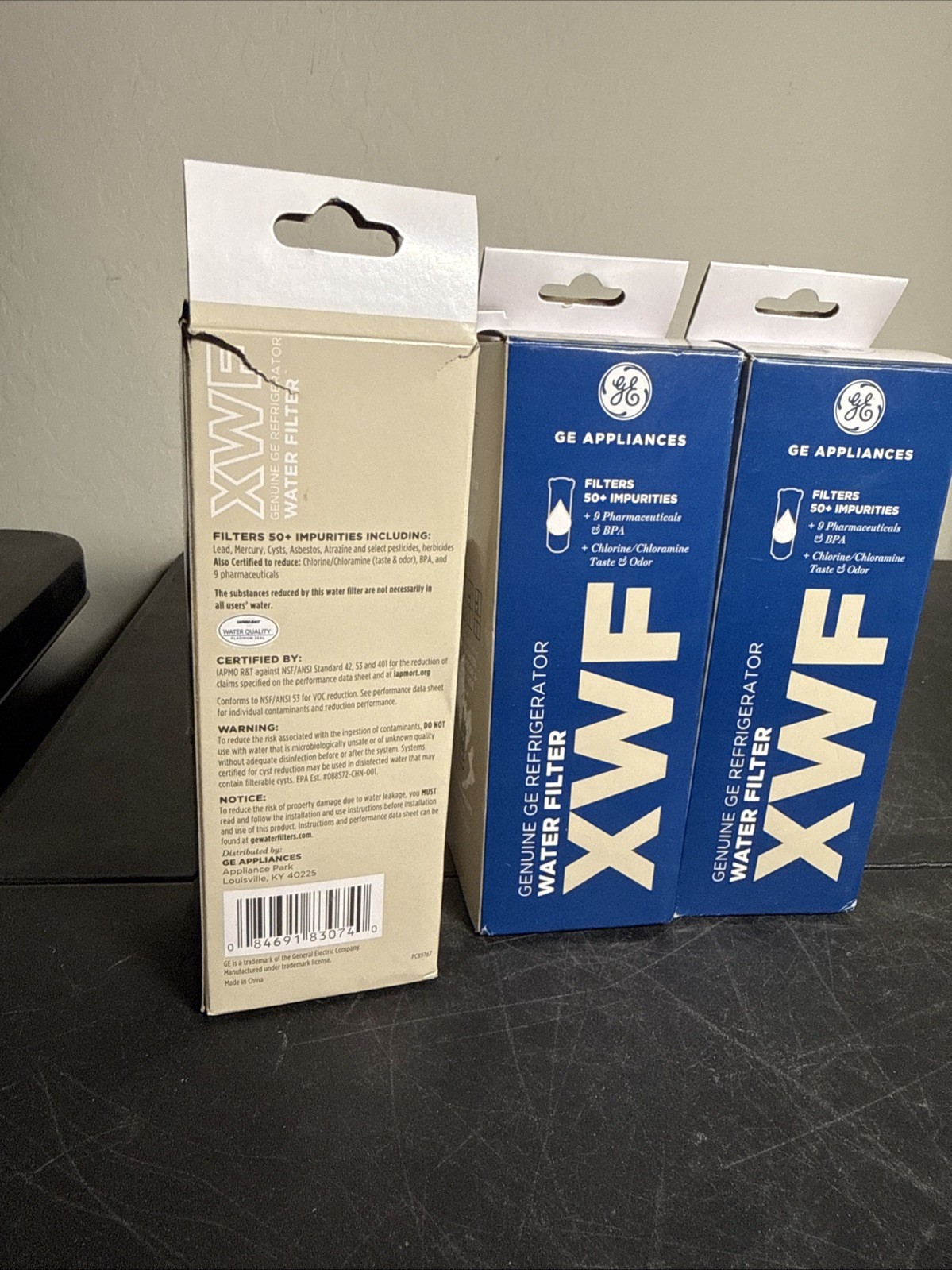 General Electric XWF Refrigerator Water Filter – White 3 Pack READ 1 New/OB/Used