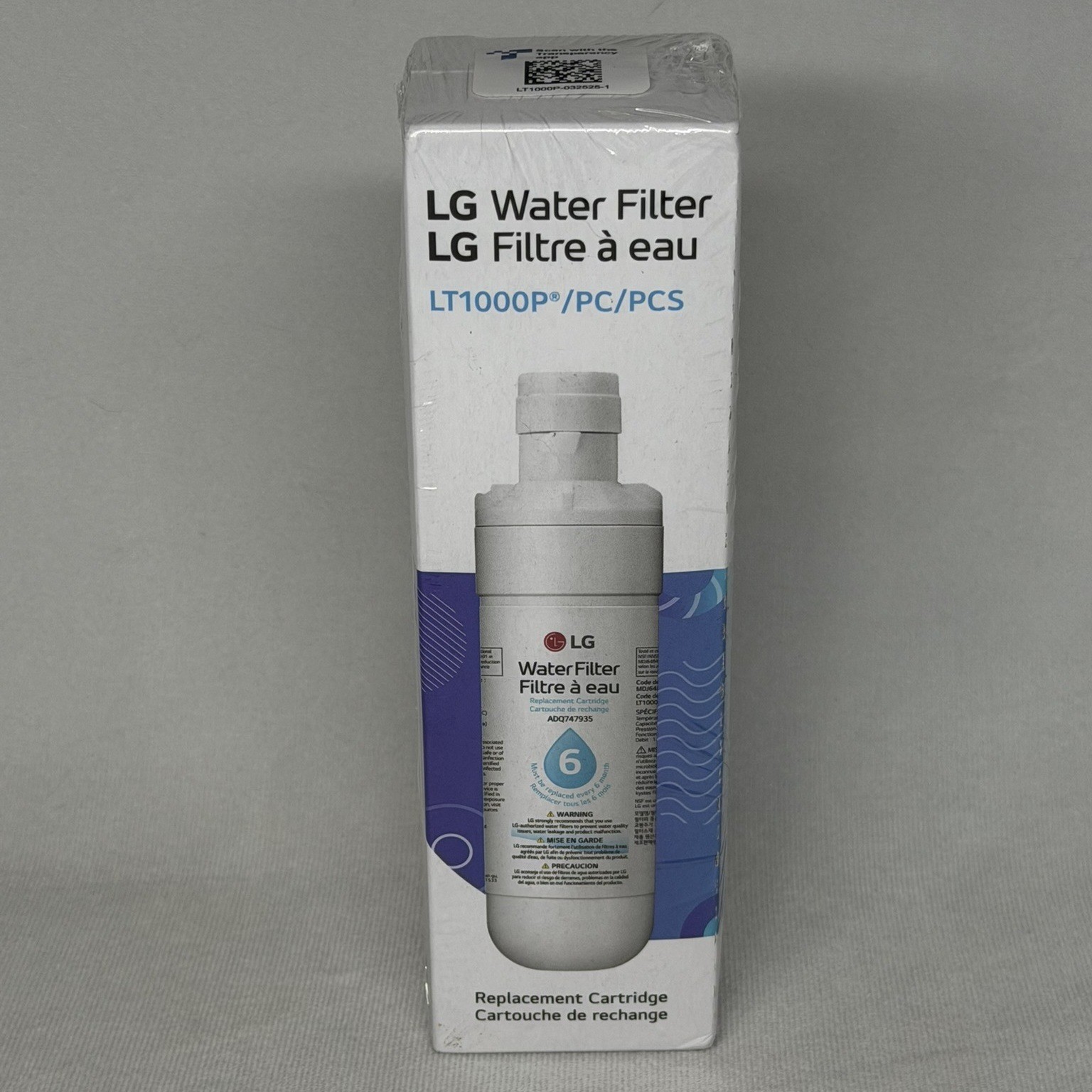 LG LT1000P Refrigerator Water Filter Replacement Cartridge ADQ747935 Genuine NEW