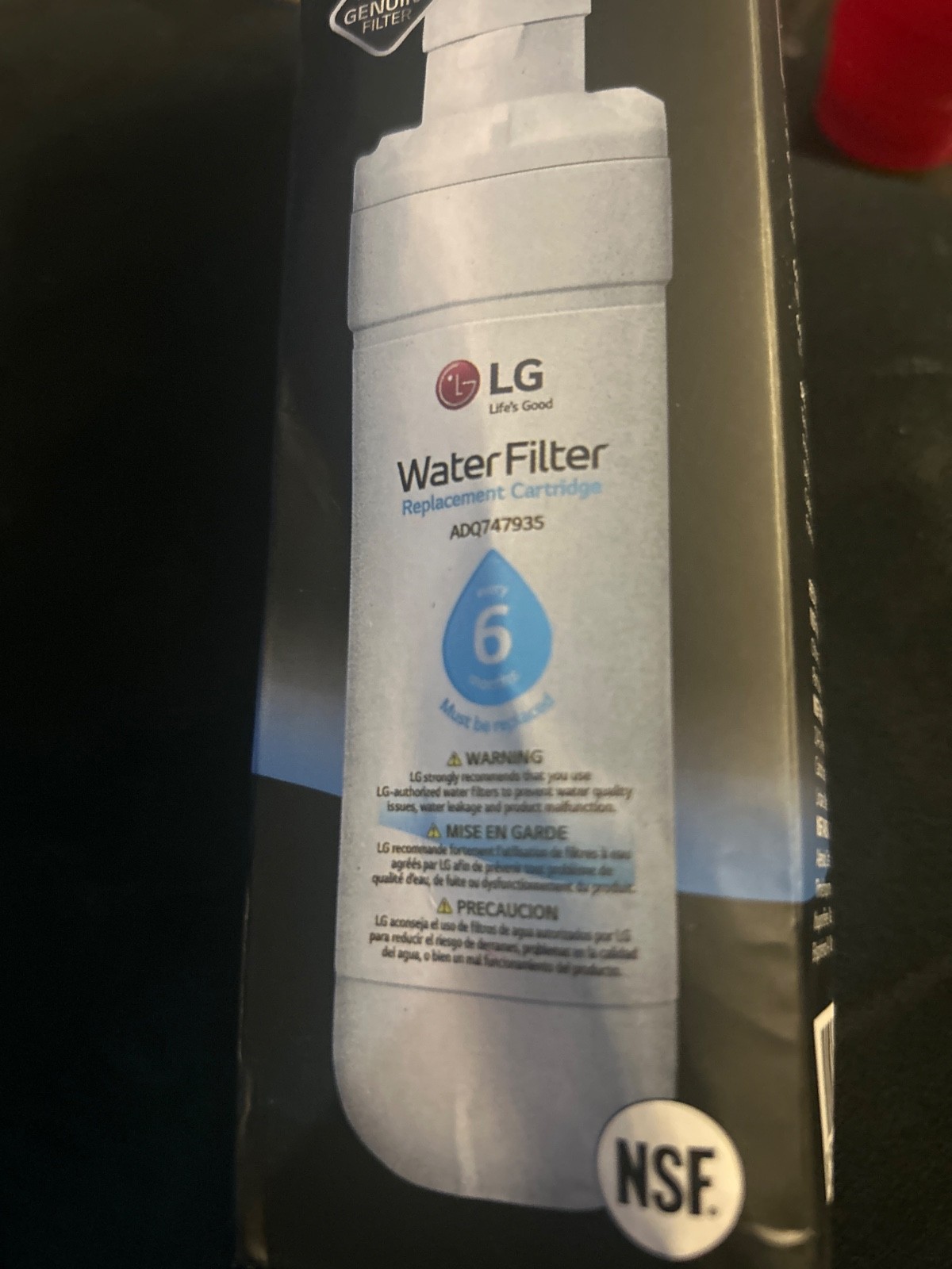 New 1 Pack LT1000P Fit LG LT1000P ADQ747935 Refrigerator Water Filter