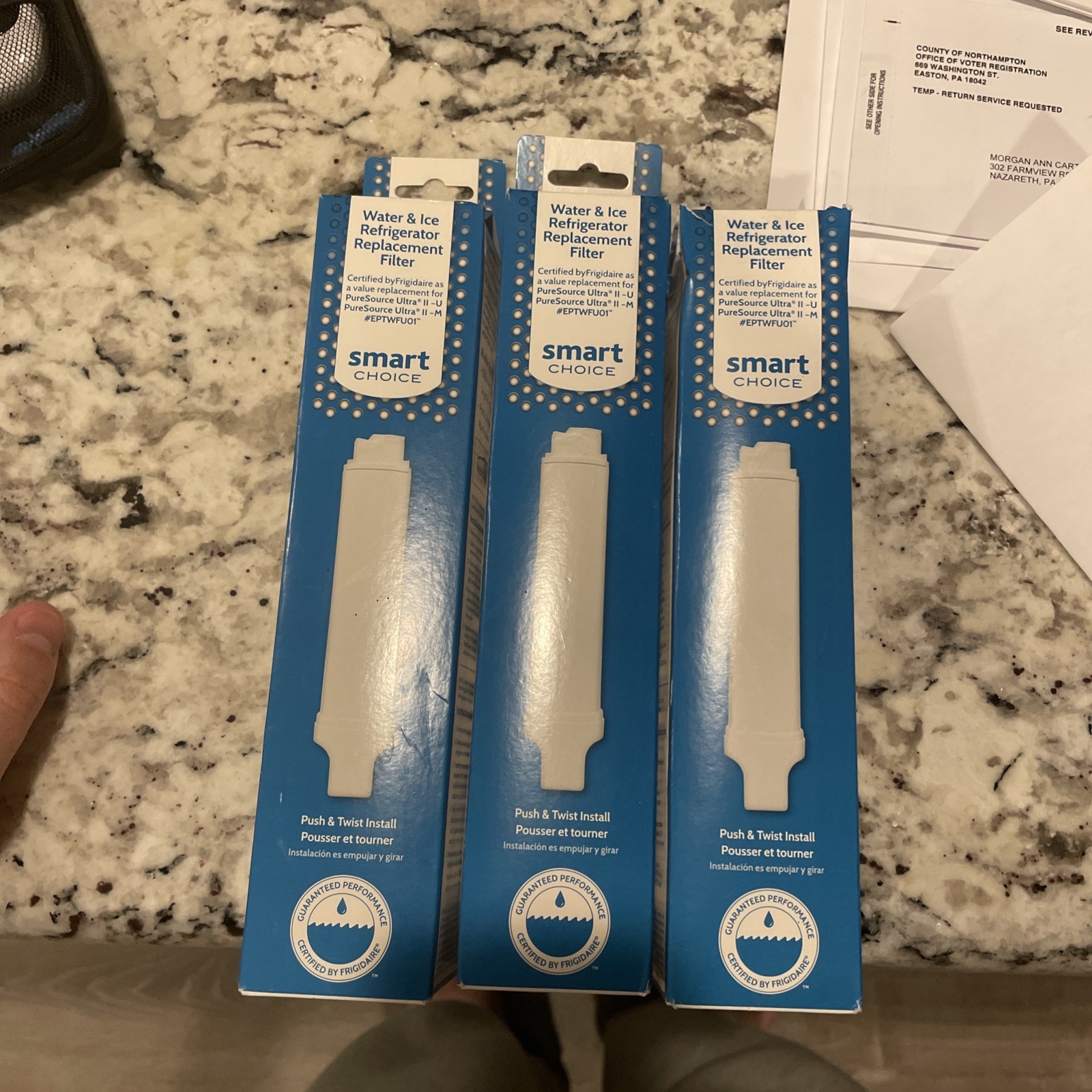 Smart Choice SCWFTCTO1 Replacement for Eptwfu01 Refrigerator Water Filter 3 Pack