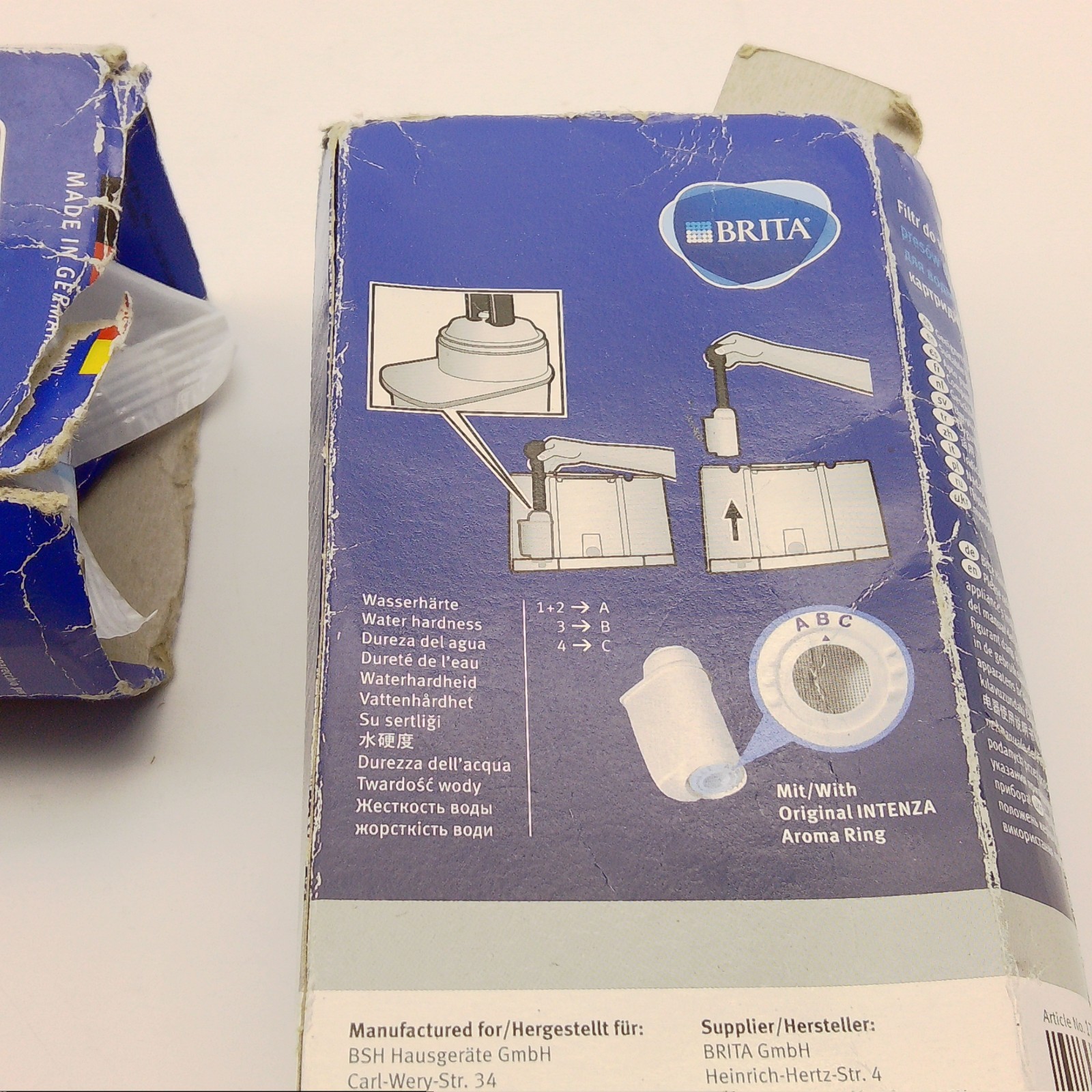2 PK Genuine Brita Intenza Water Filter Siemens Bosch Neff Gaggenau TZ70003