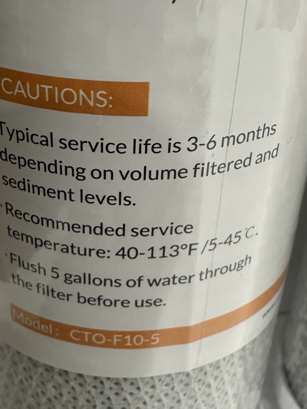 4-Pack CTO Carbon Block Water Filter 10″x2.5″ Replacement for Whole House, New