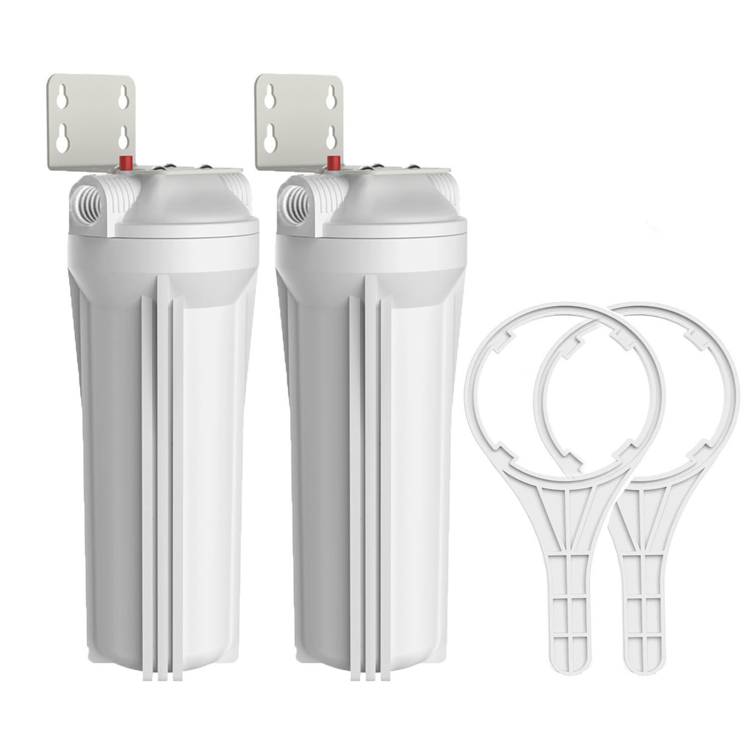 SimPure 2 Pack 10 Inch Whole House Water Filter Housing for 10″ x 2.5″ Filters