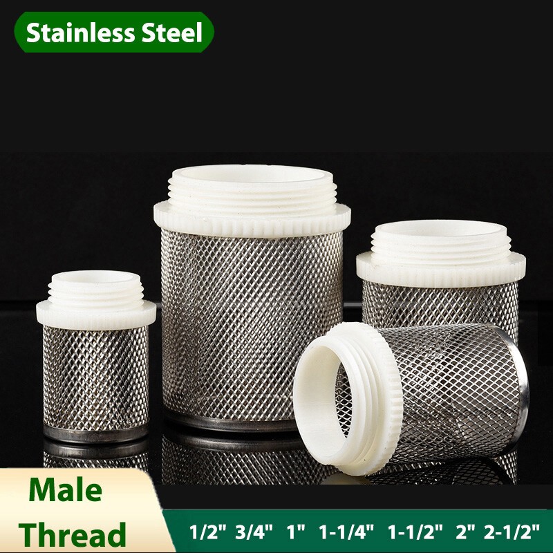 Male Thread Mesh Filter Strainer Stainless Steel Mesh Water Pipe 1/2″ 3/4″ 3″
