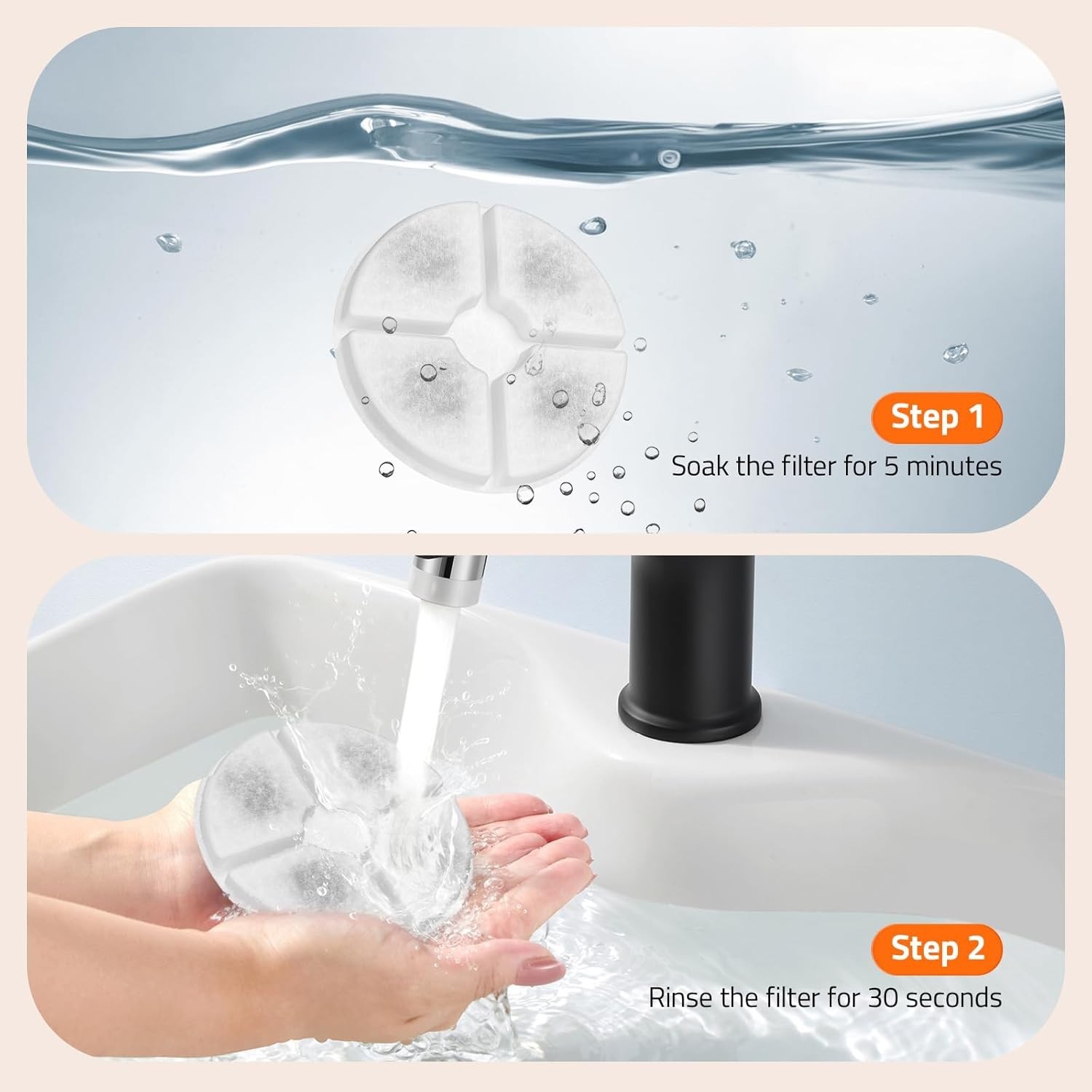 8 + 4 Packs Replacement Filters for LD.2524 & LD.2523 Pet Water Fountain, Mul…