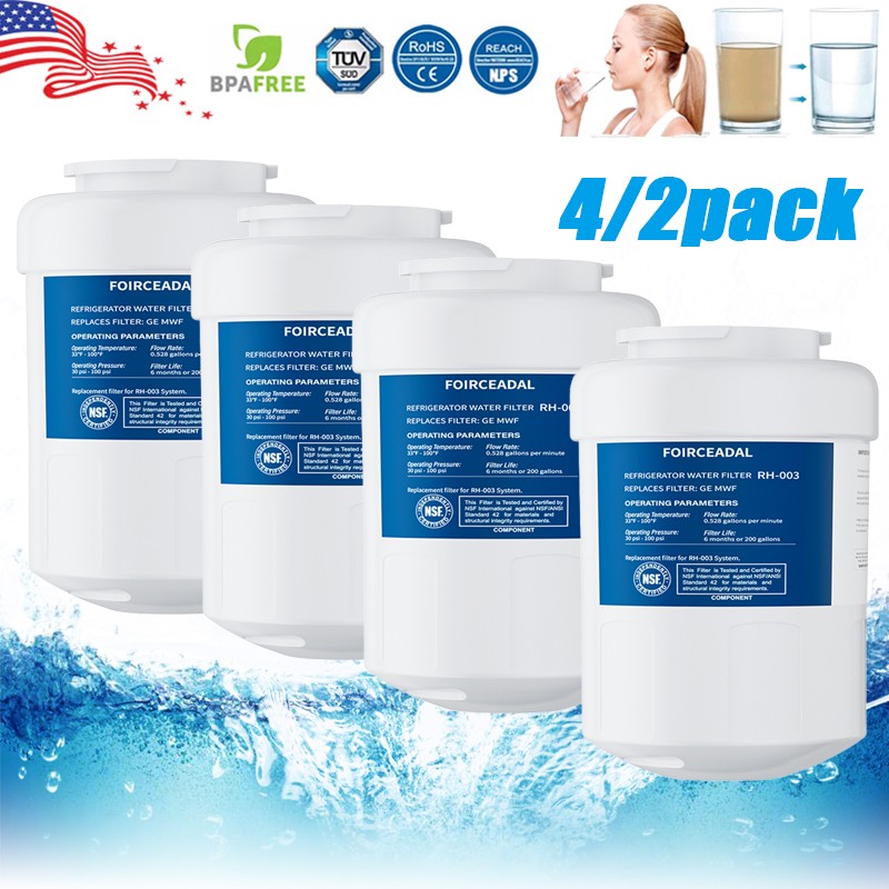 6/4/2PCS NEW for GE SmartWater MWF 46-9991 BSS25JFRJWW Refrigerator Water Filter