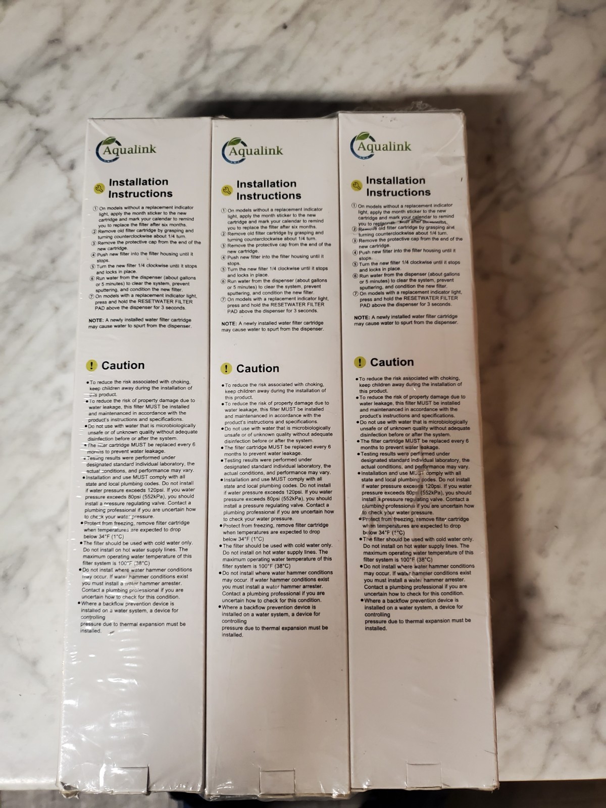Aqualink Refrigerator Water Filter 3pack AL-LT600P