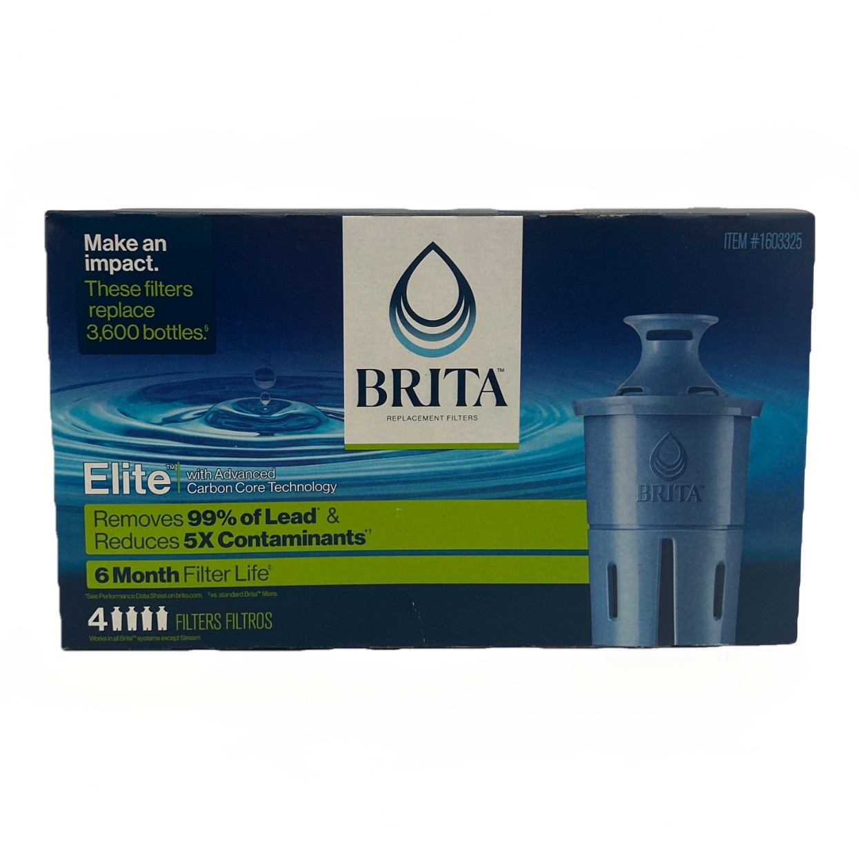BRITA Elite Pitcher Water Filter – Pack of 4