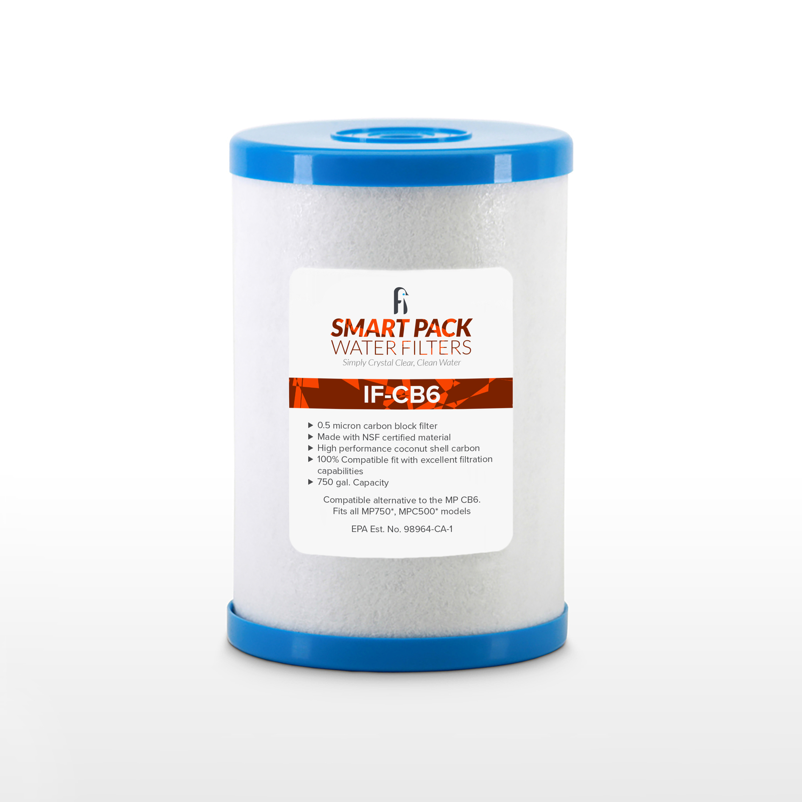 iFilters CB6 Carbon Block Water Filter Replacement, MP MPC Systems