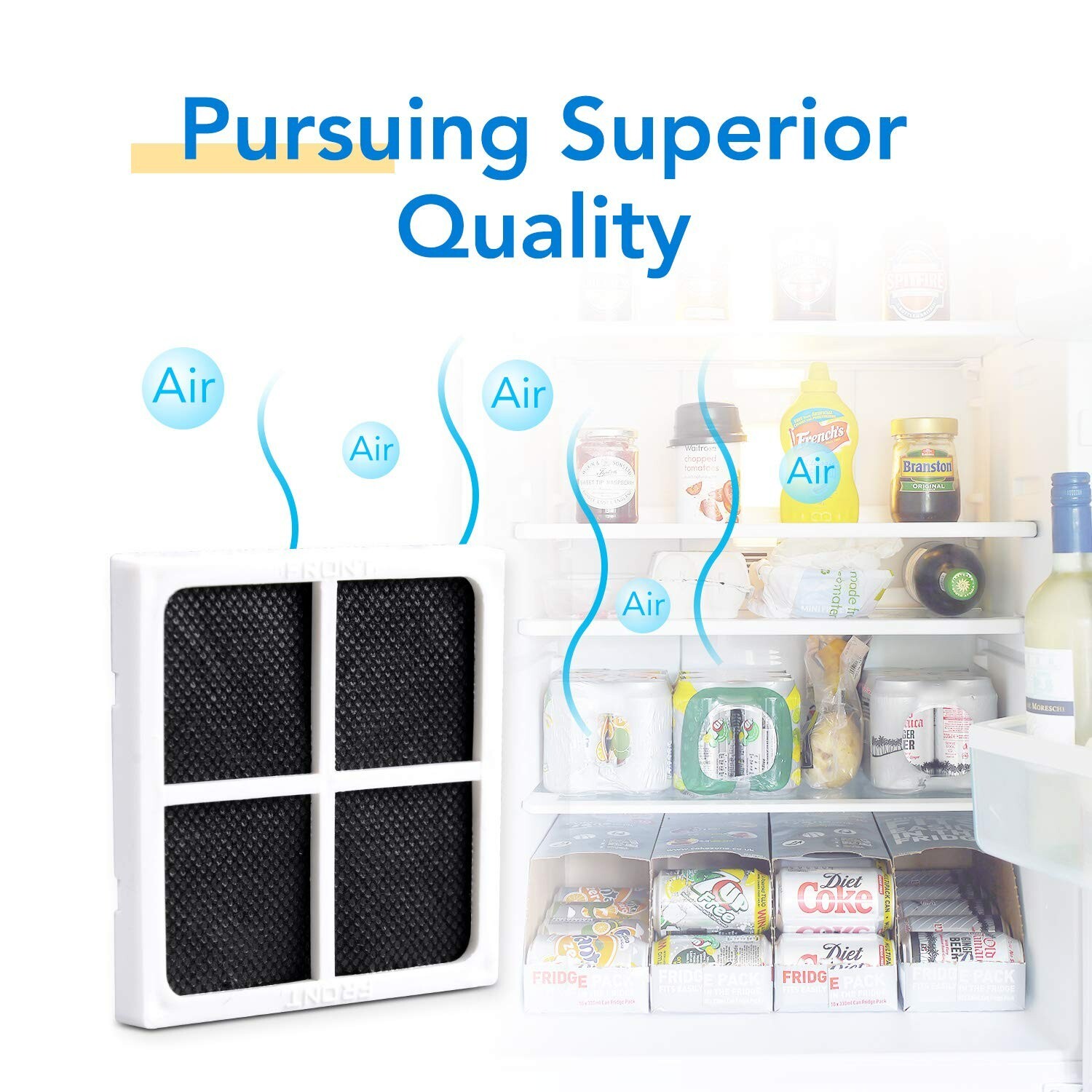 ICEPURE AF004 Refrigerator Air Filter Fit for LG LT120F, Kenmore Elite 469918