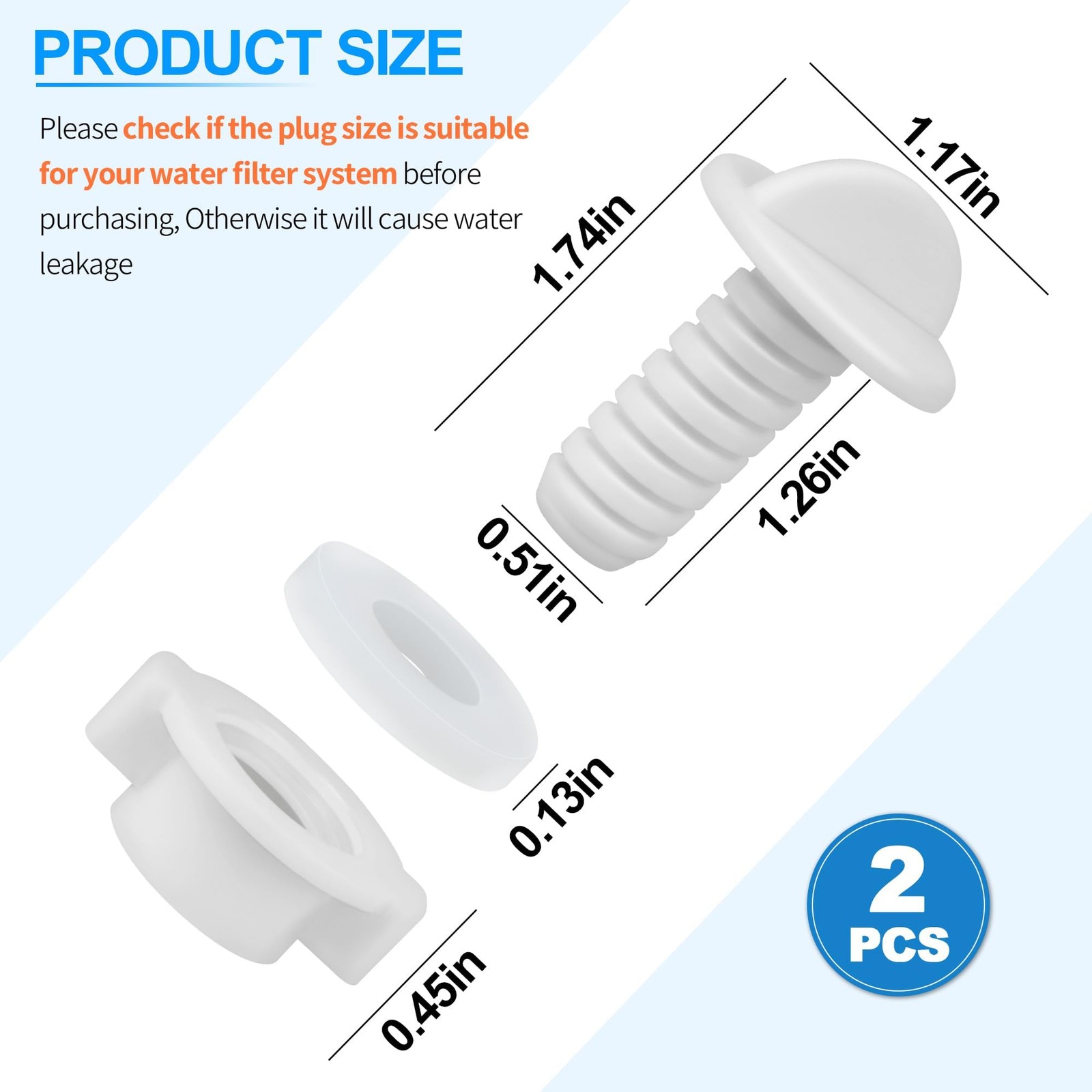 Water Filter Hole Plugs, Hole Blockers for All Gravity-Fed Water Filtration S…